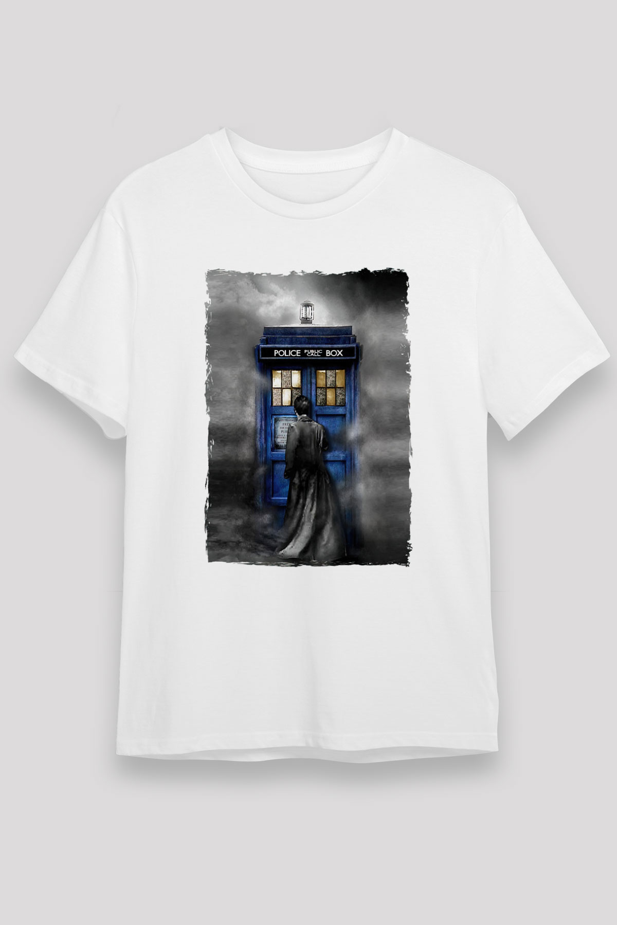 Doctor Who Beyaz Unisex Tişört T-Shirt
