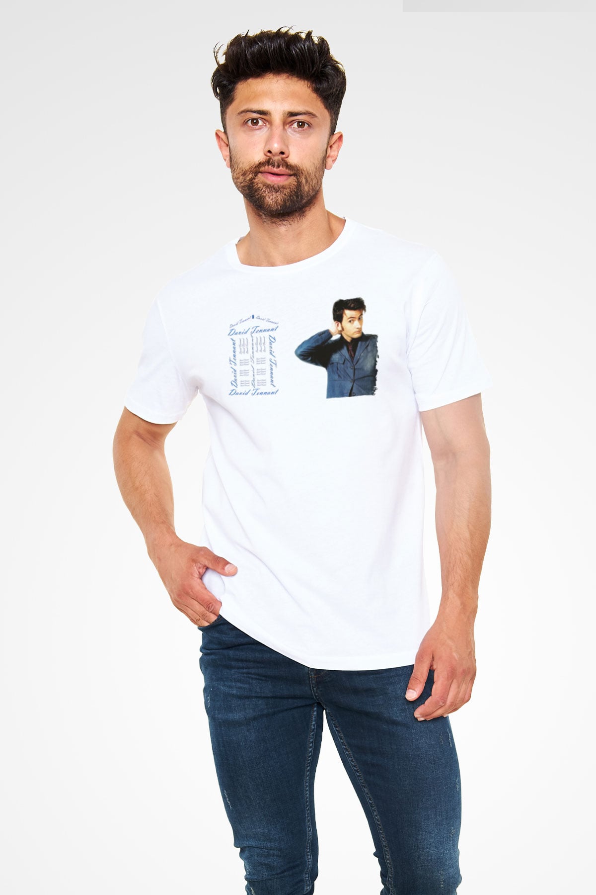 Doctor Who Beyaz Unisex Tişört T-Shirt
