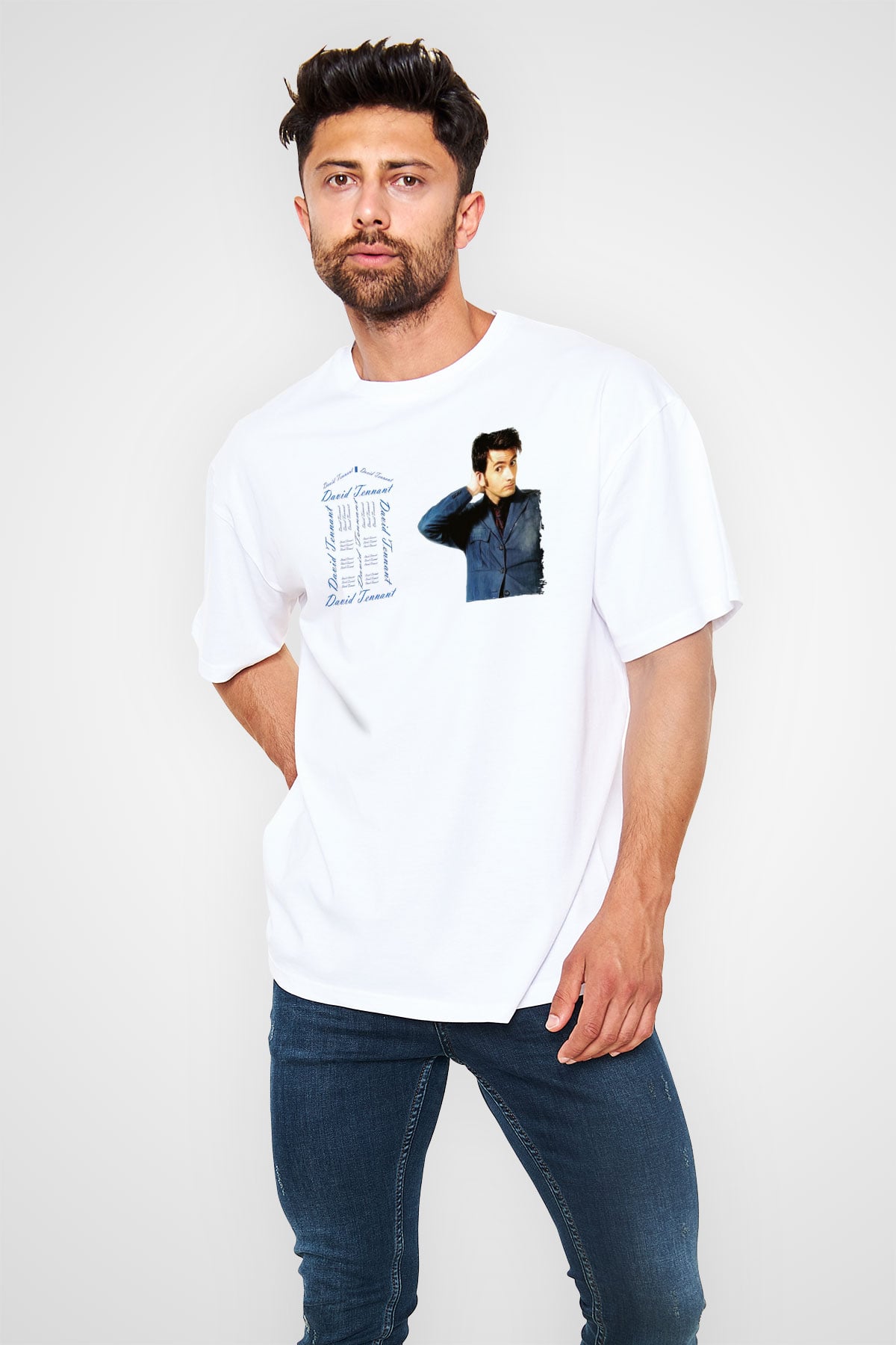 Doctor Who Beyaz Oversize Tişört Oversize T-shirt