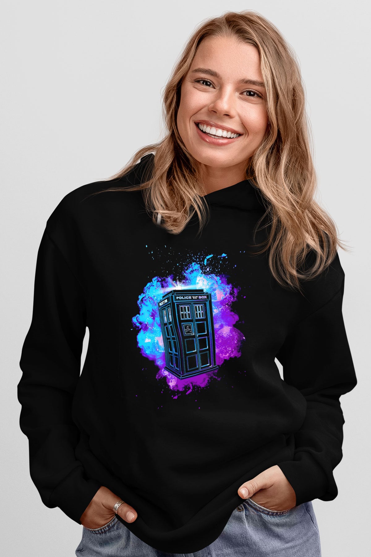 Doctor Who Siyah Unisex Hoodie