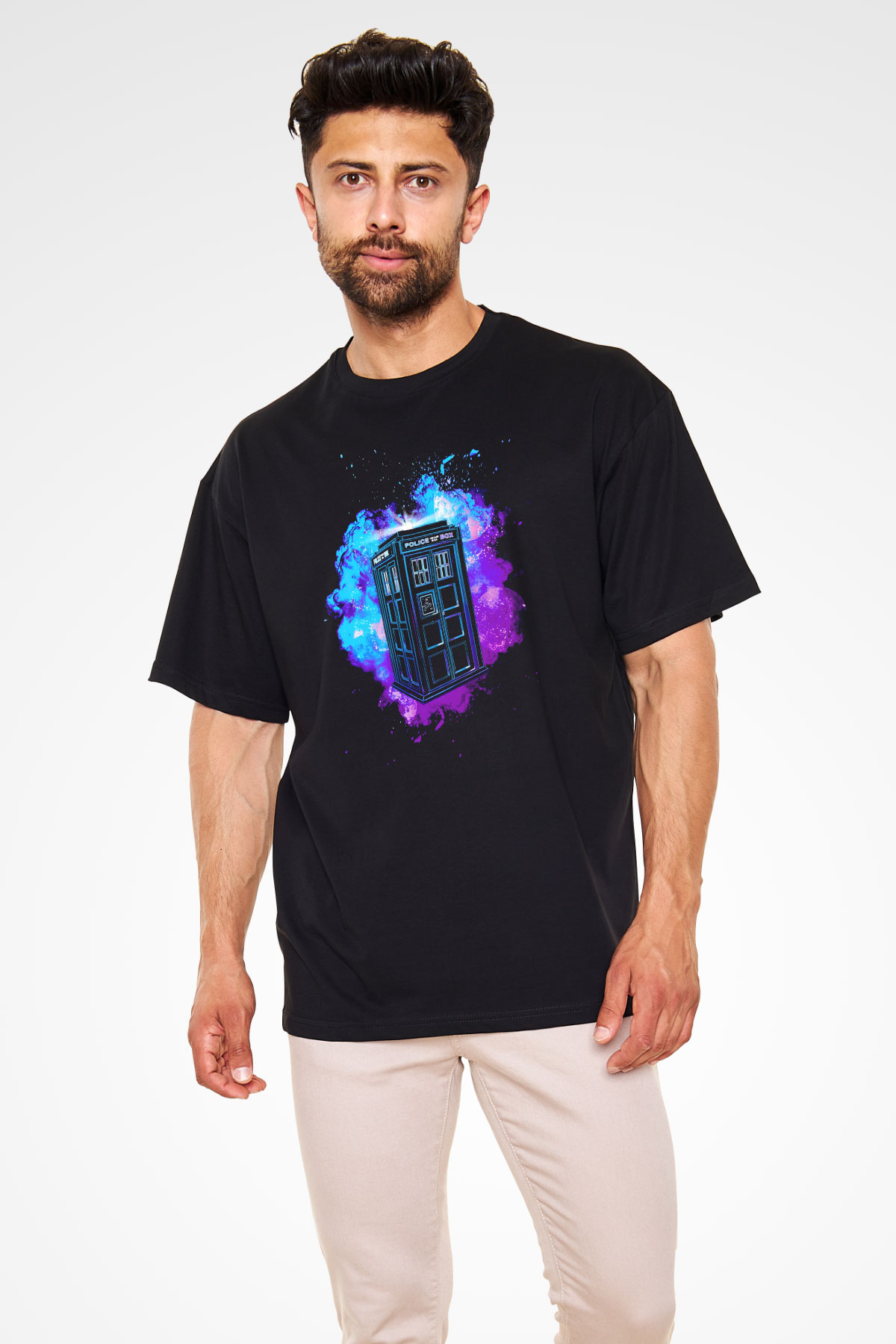 Doctor Who Siyah Oversize Tişört Oversize T-shirt