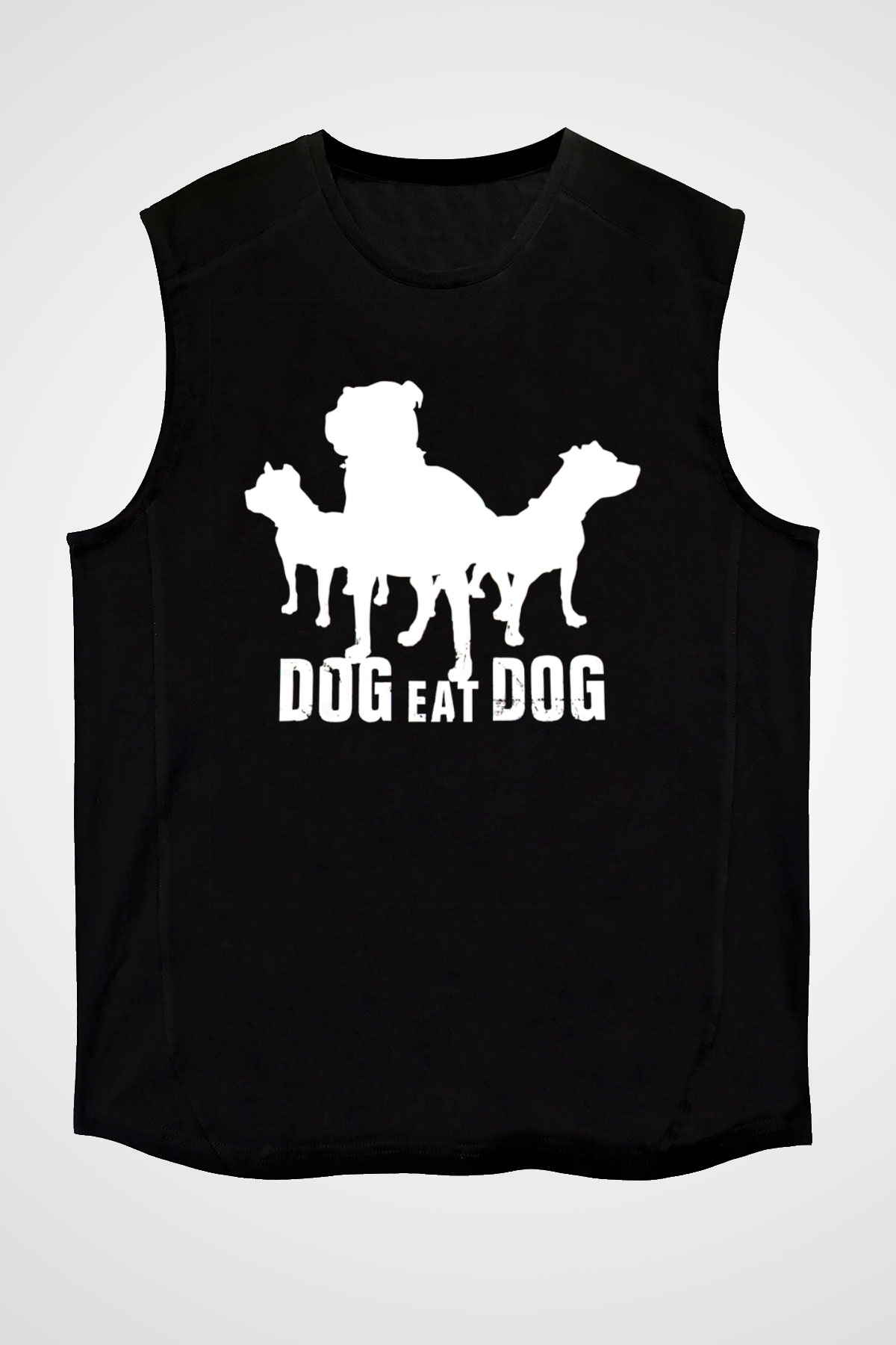 Dog Eat Dog Siyah Unisex Kolsuz Tişört