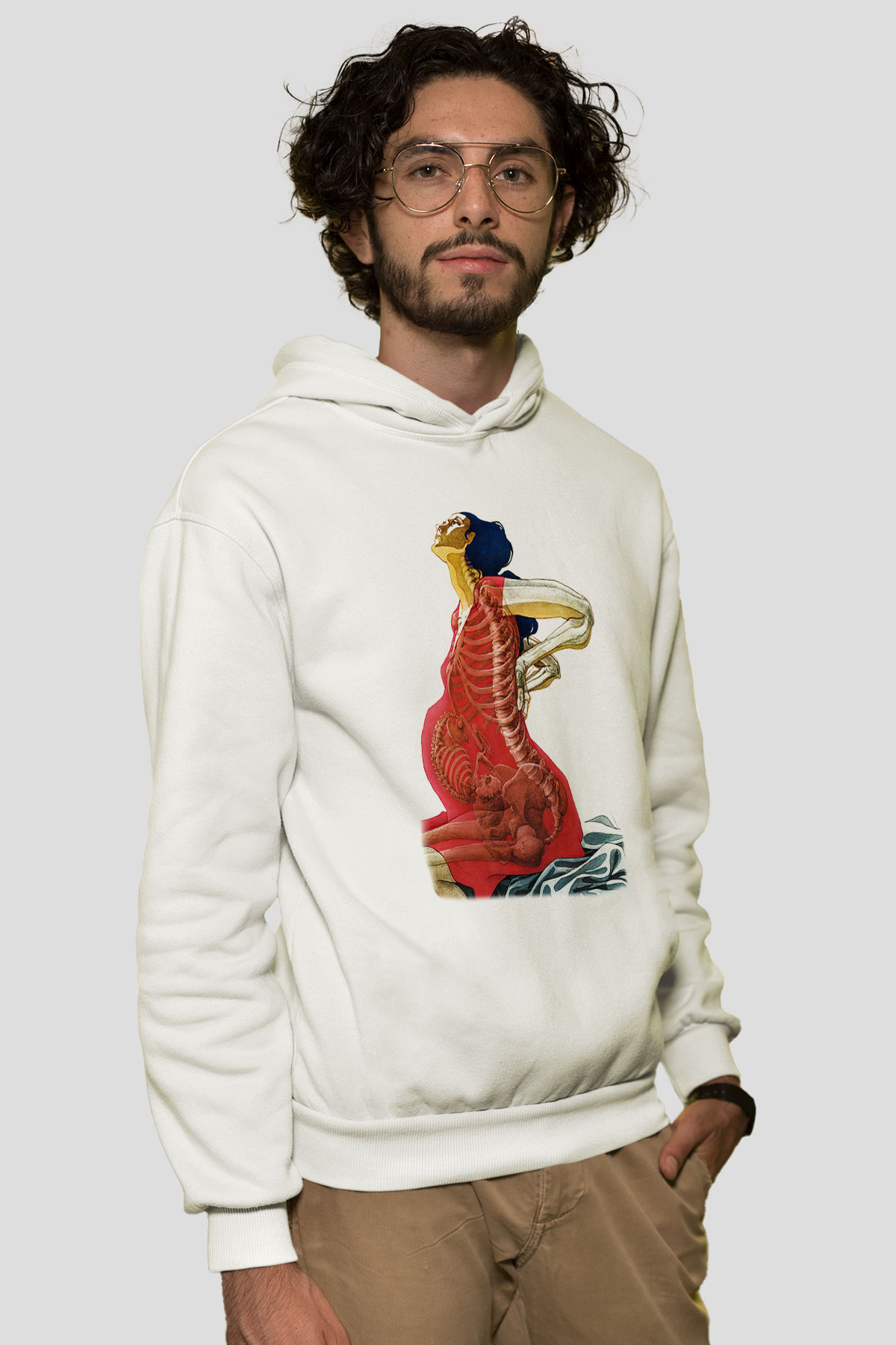 Doğum uzmanı Beyaz Unisex Hoodie