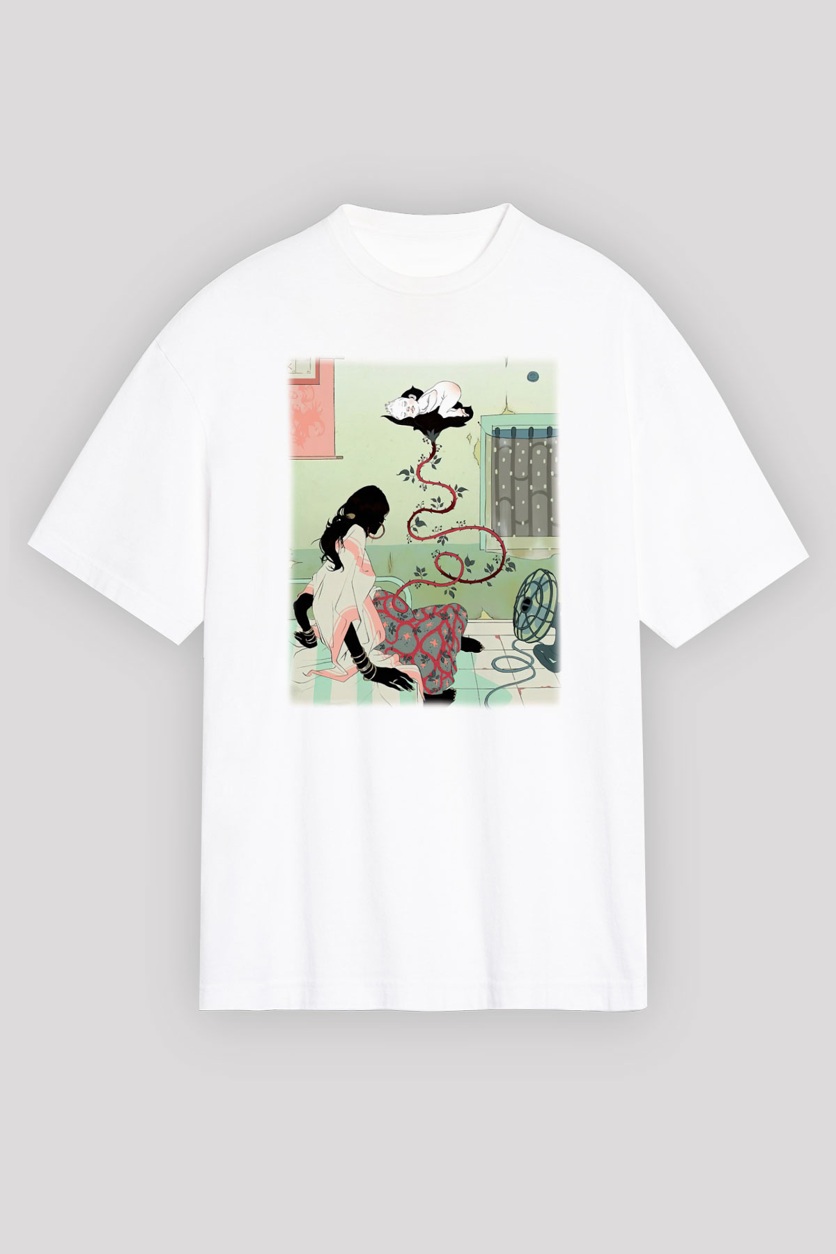 Doğum uzmanı Beyaz Unisex Oversize Tişört T-Shirt