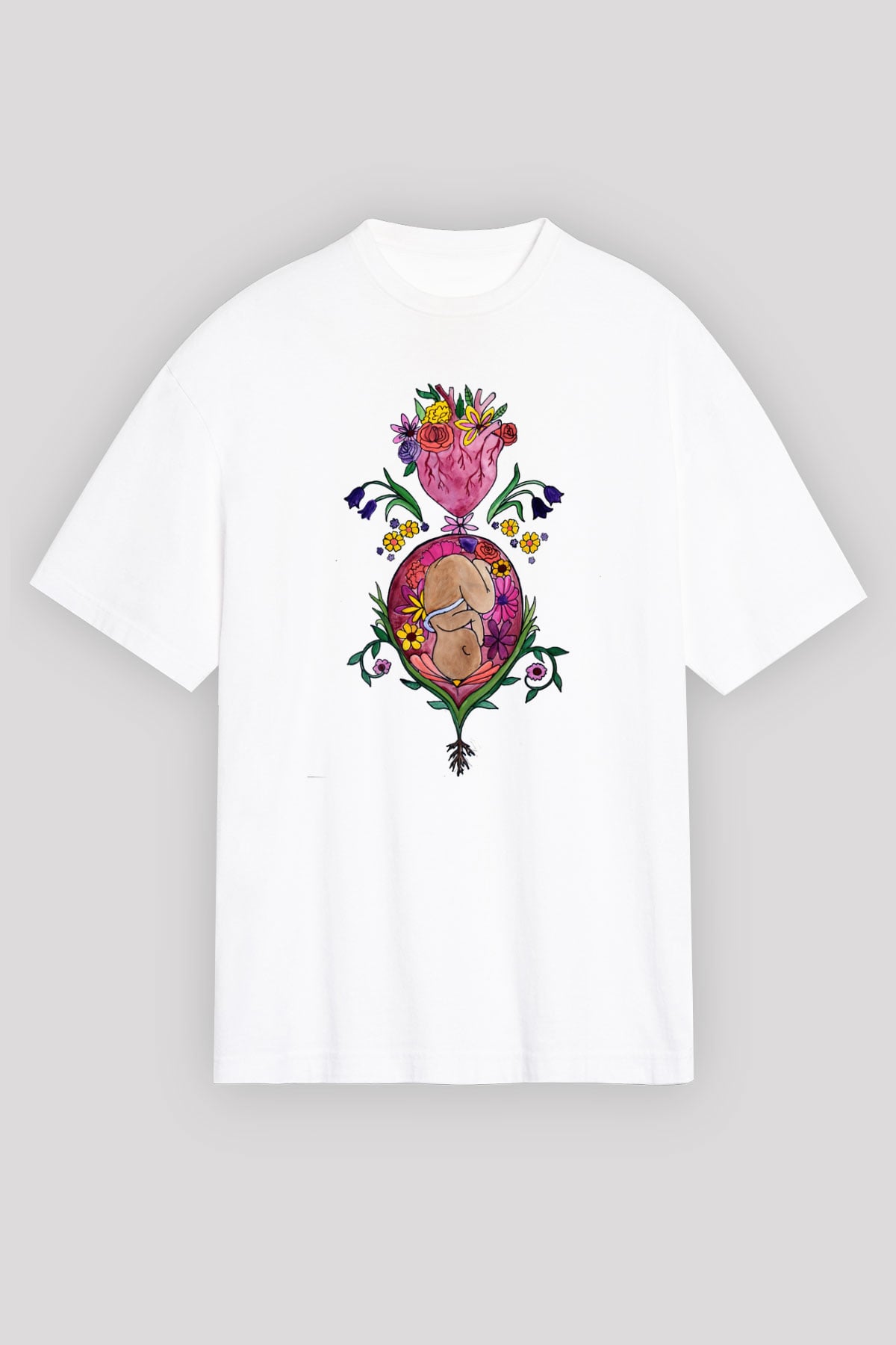 Doğum uzmanı Beyaz Oversize Tişört Oversize T-shirt - TişörtFabrikası