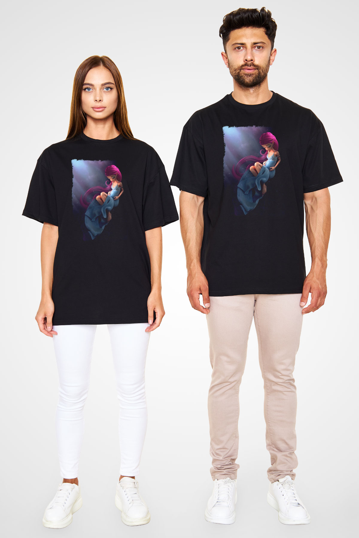 Doğum uzmanı Siyah Oversize Tişört Oversize T-shirt - TişörtFabrikası
