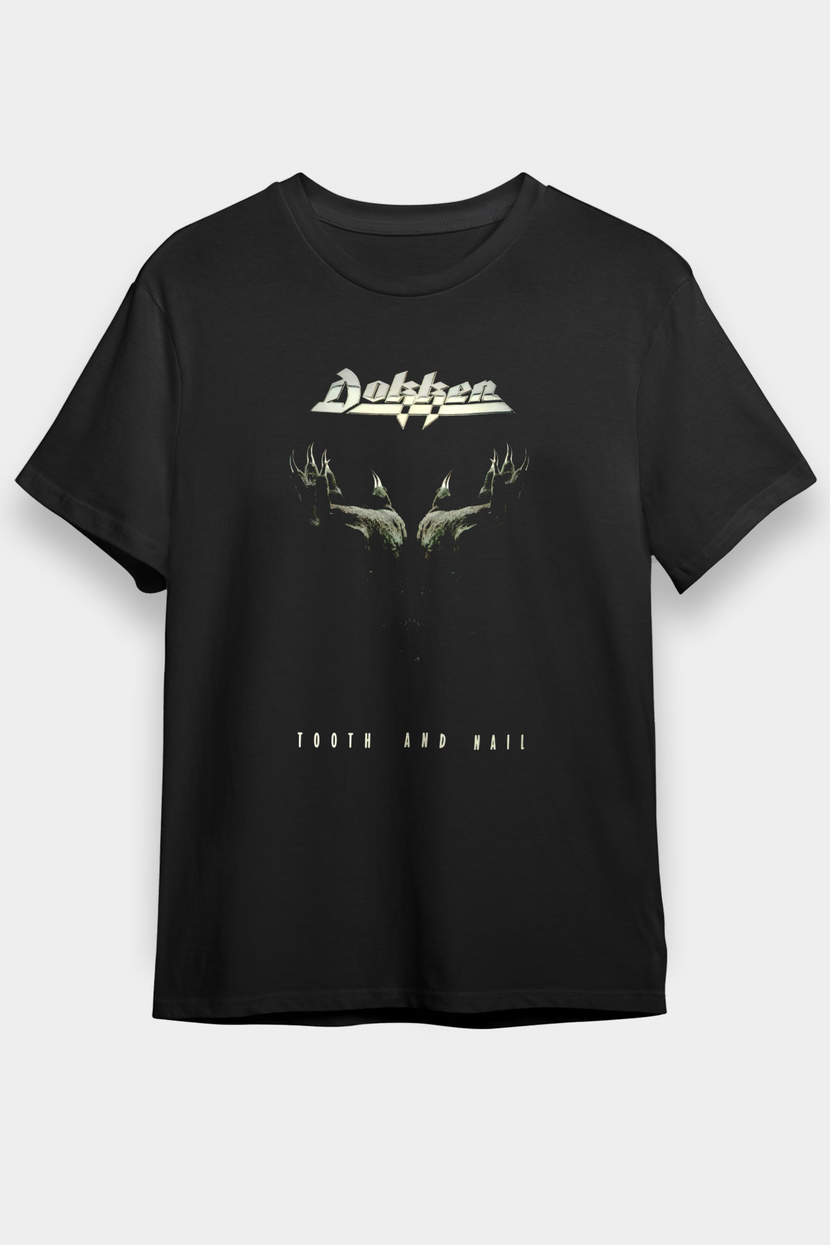 Dokken Siyah Unisex Tişört T-Shirt - TişörtFabrikası