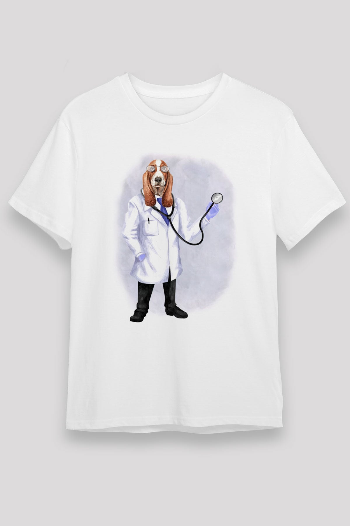Doktor Beyaz Unisex Tişört T-Shirt - TişörtFabrikası