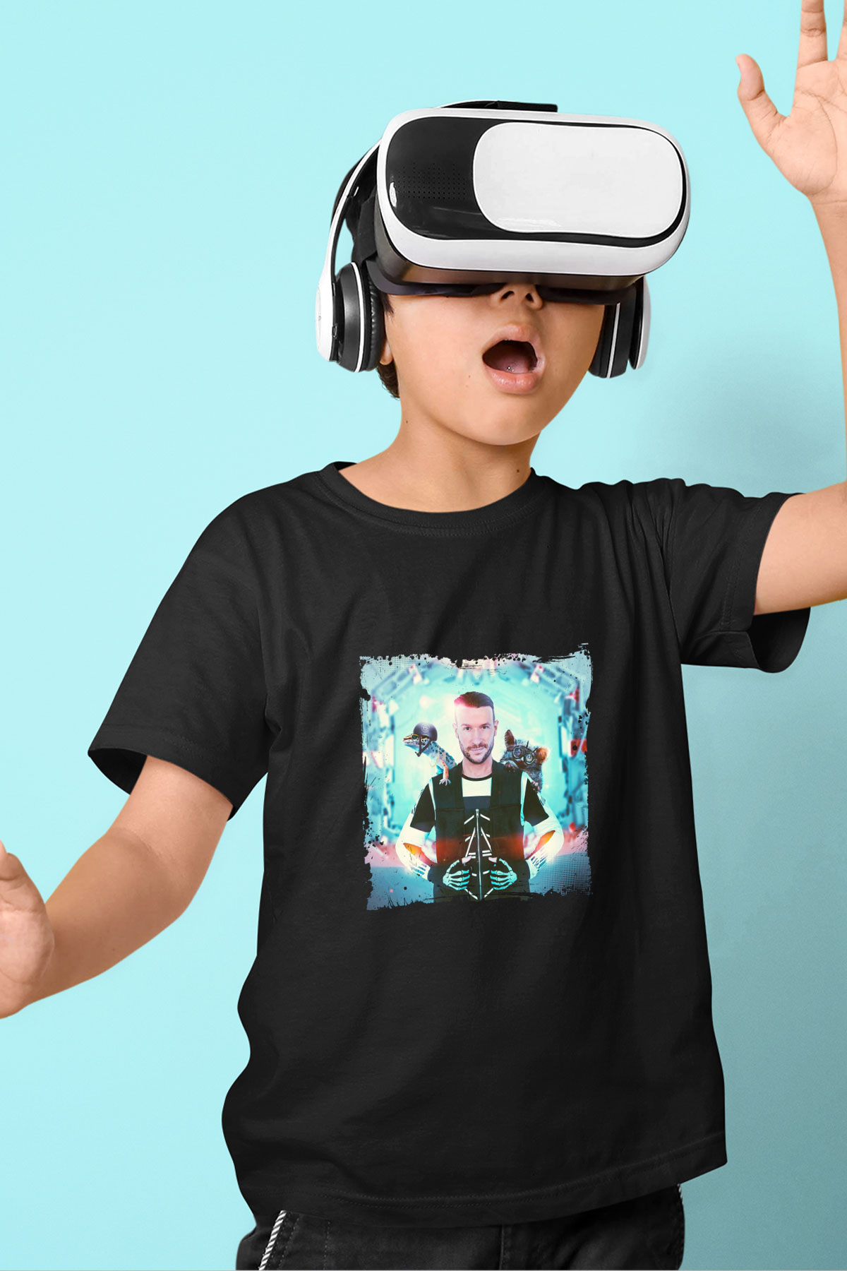 Don Diablo Baskılı Unisex Siyah Çocuk Tişört
