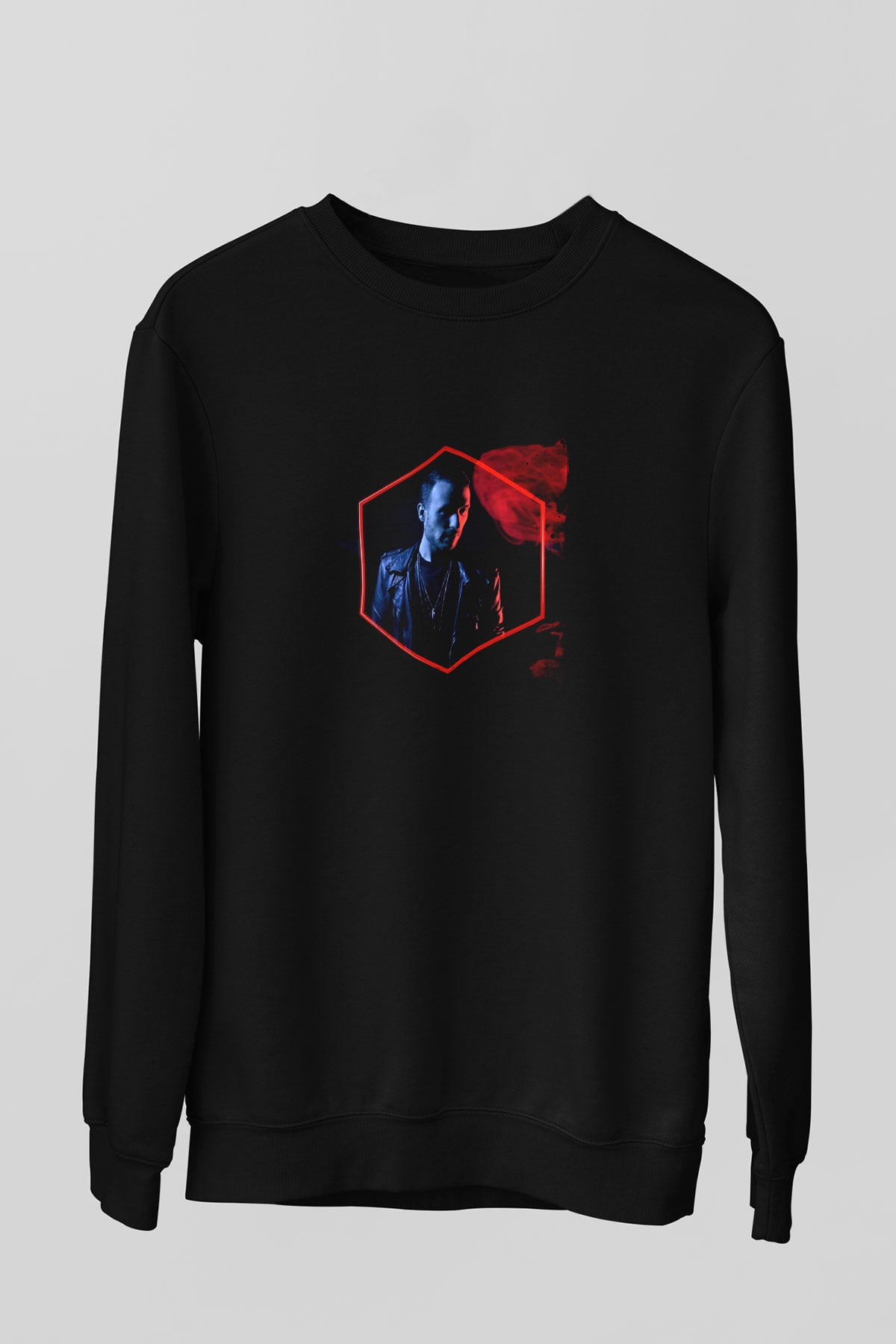 Don Diablo Baskılı Unisex Siyah Sweatshirt
