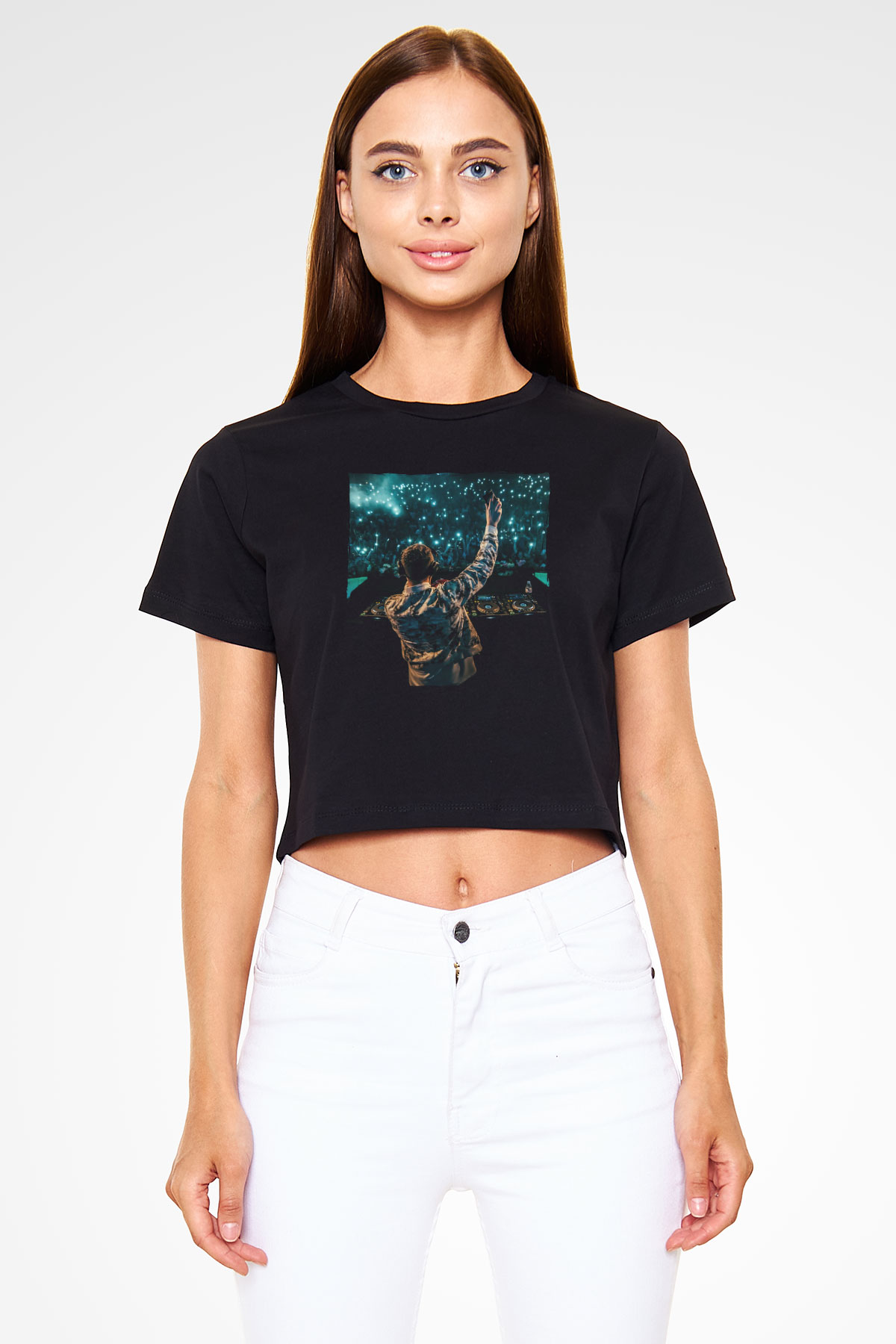 Don Diablo Siyah  Crop Top Tişört