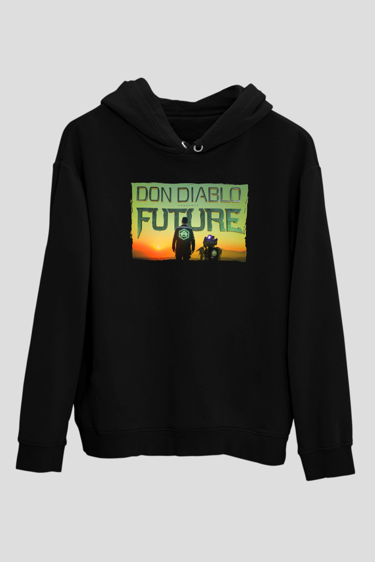 Don Diablo Siyah Unisex Kapüşonlu Sweatshirt
