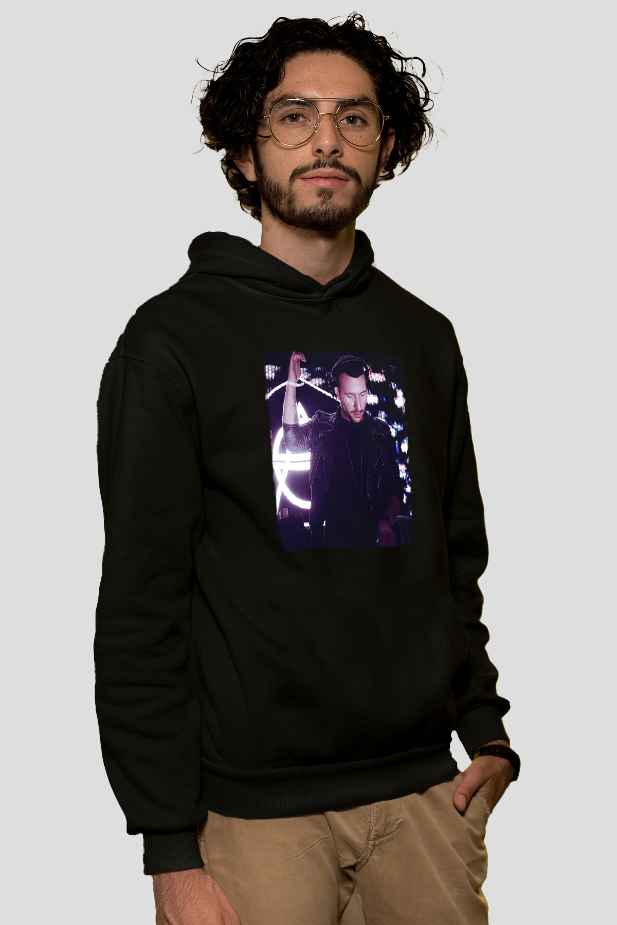 Don Diablo Siyah Unisex Kapüşonlu Sweatshirt