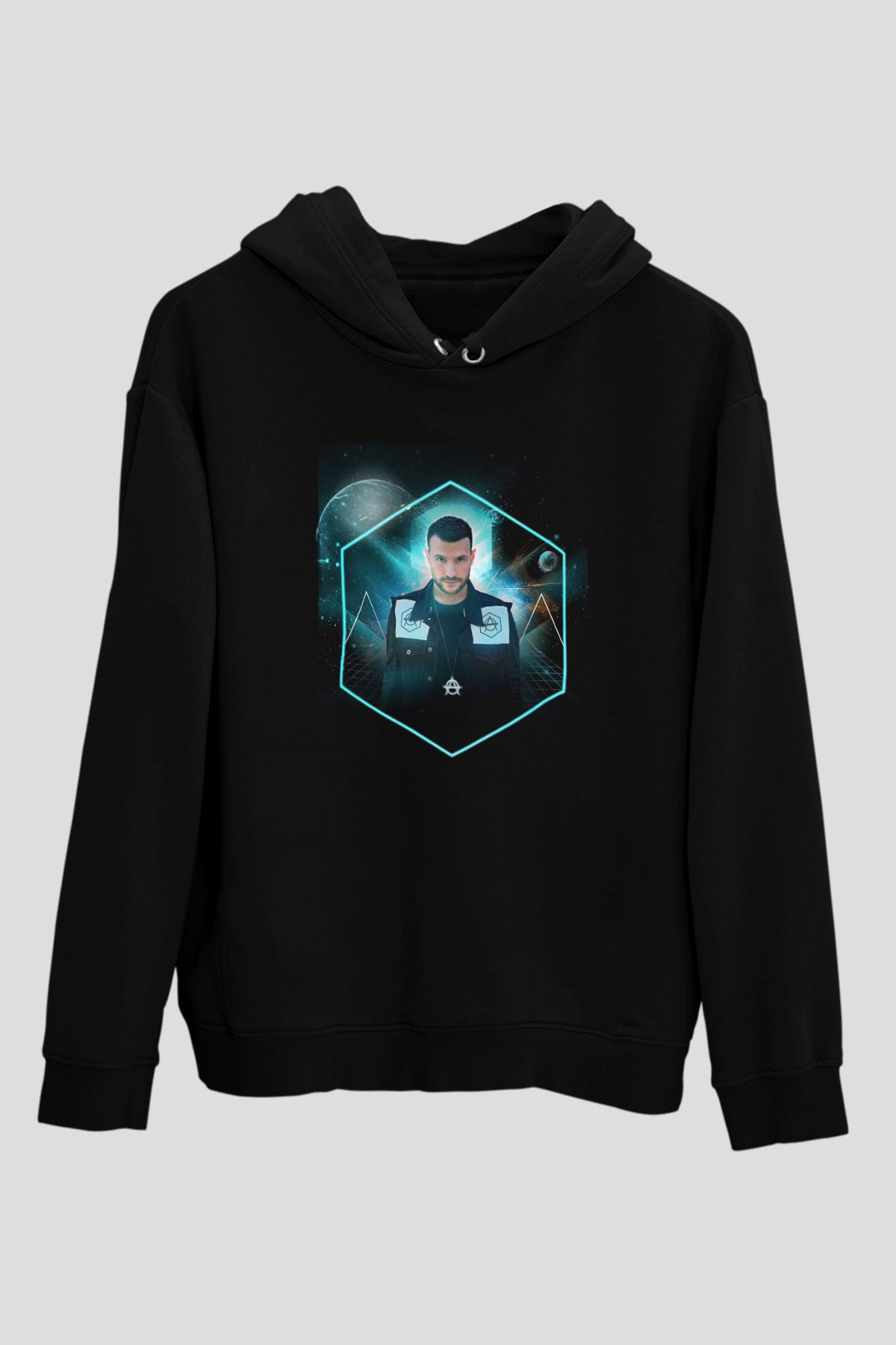 Don Diablo Siyah Unisex Kapüşonlu Sweatshirt