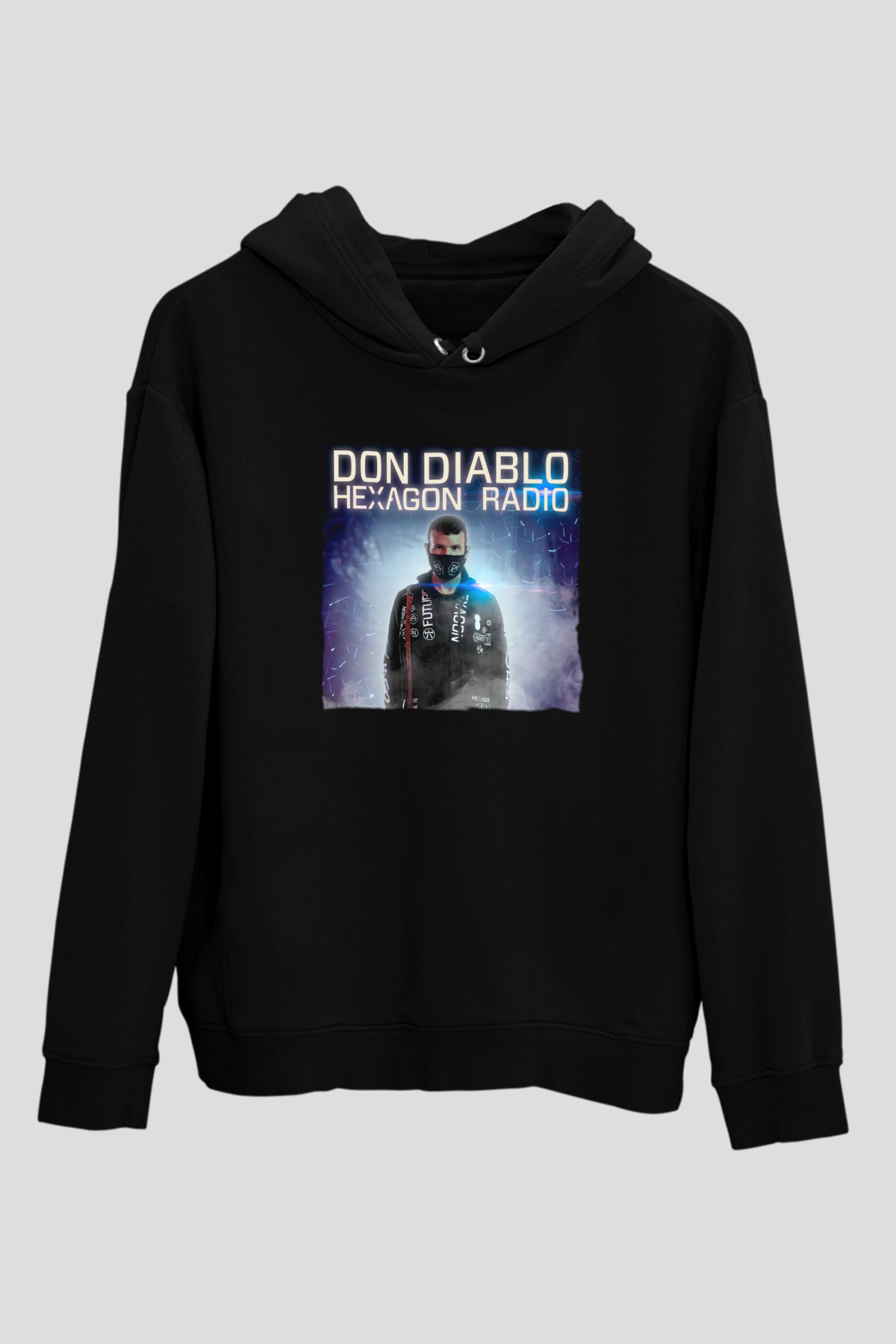 Don Diablo Siyah Unisex Kapüşonlu Sweatshirt