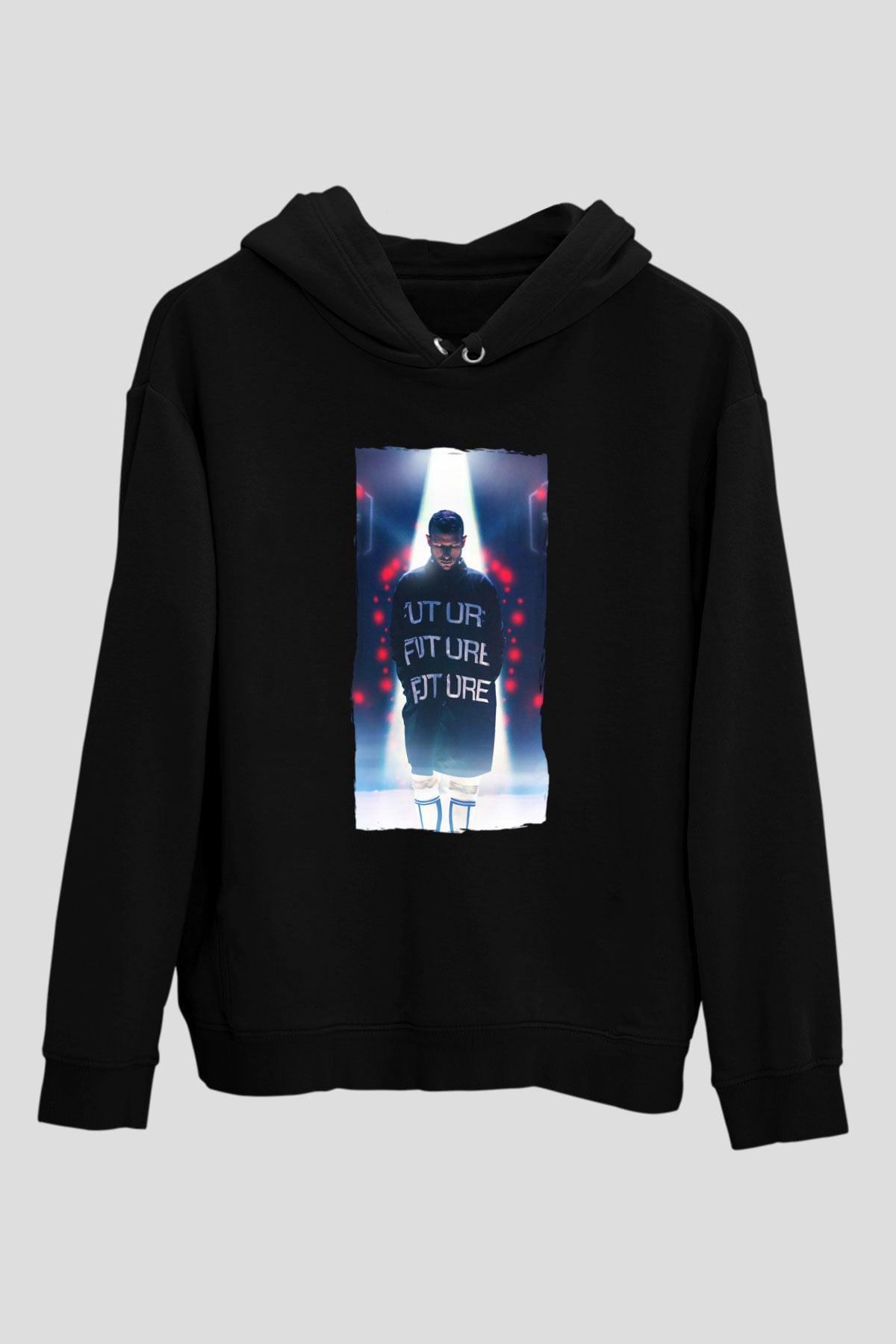 Don Diablo Siyah Unisex Kapüşonlu Sweatshirt