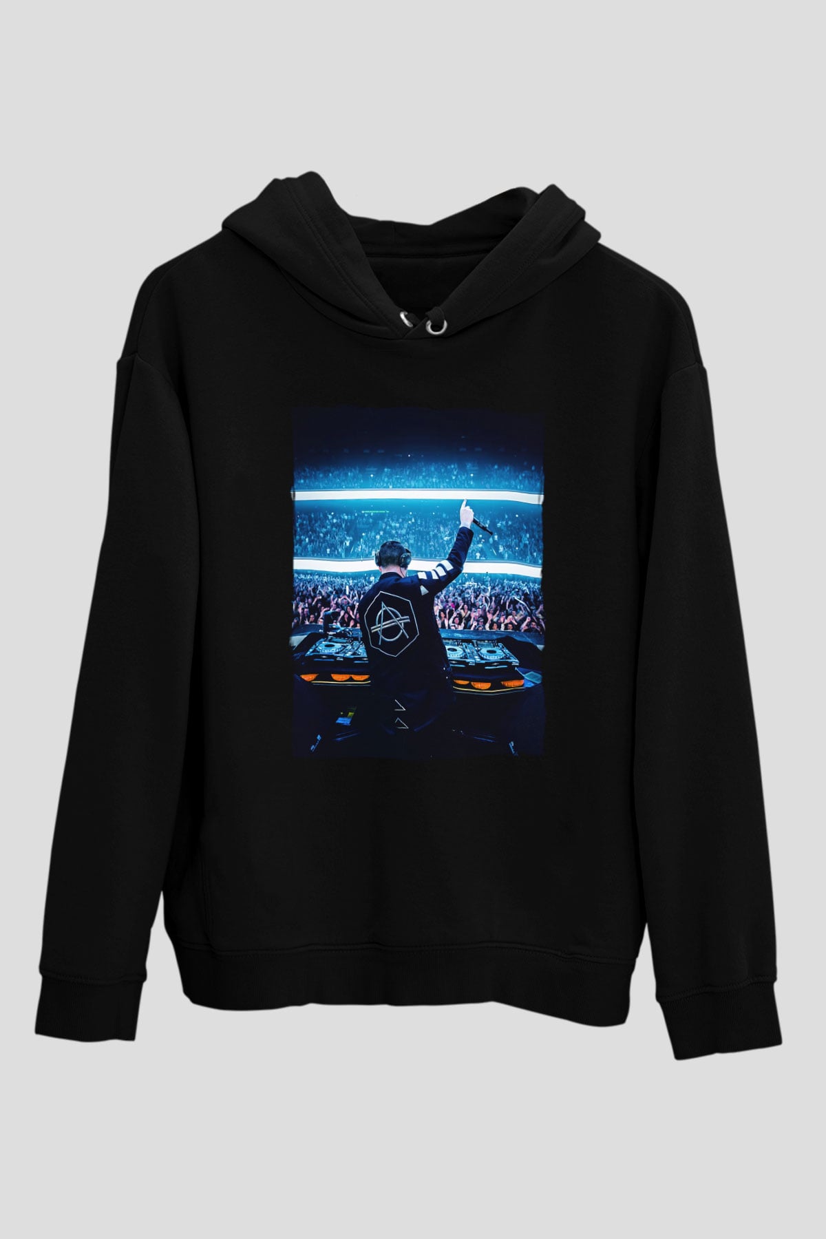 Don Diablo Siyah Unisex Kapüşonlu Sweatshirt
