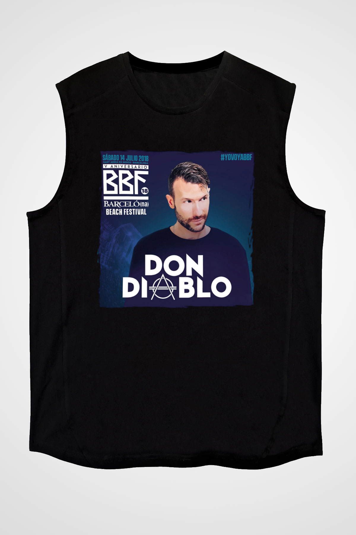 Don Diablo Siyah Unisex Kolsuz Tişört
