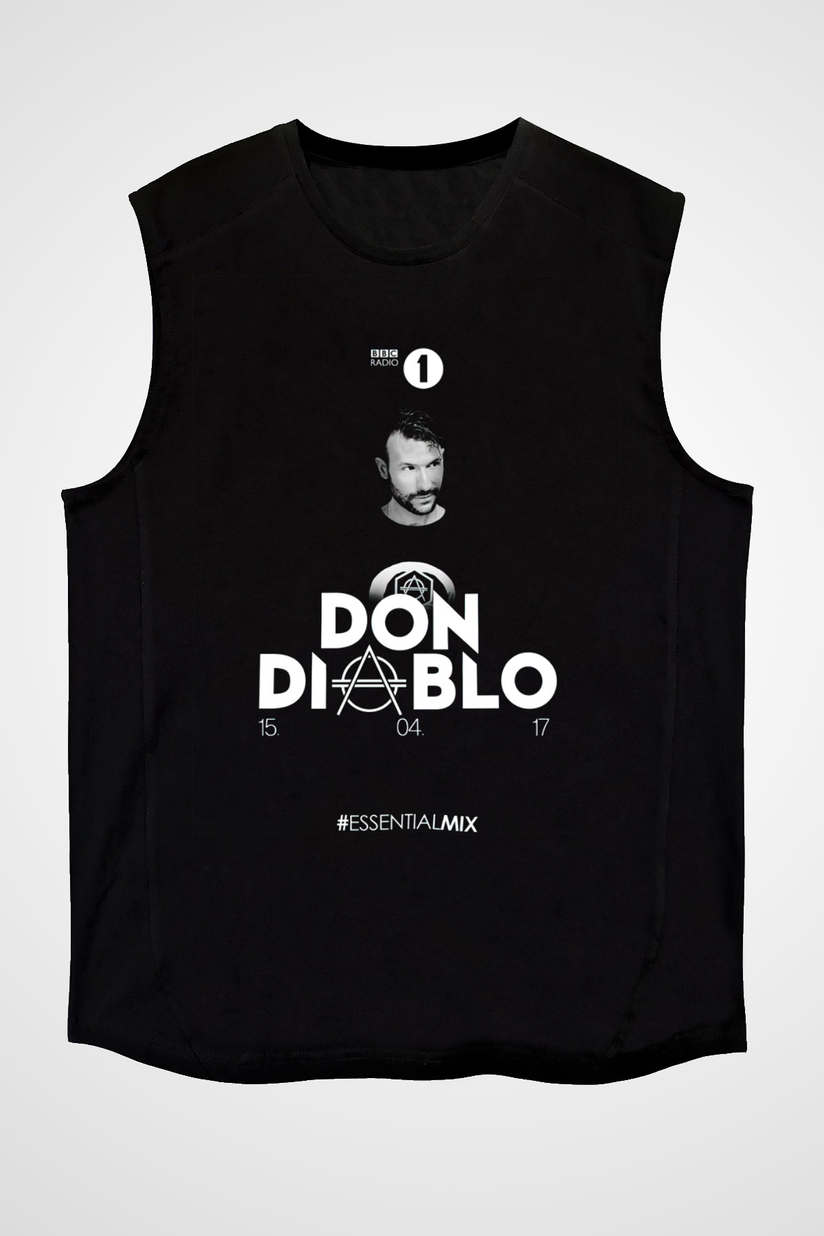 Don Diablo Siyah Unisex Kolsuz Tişört