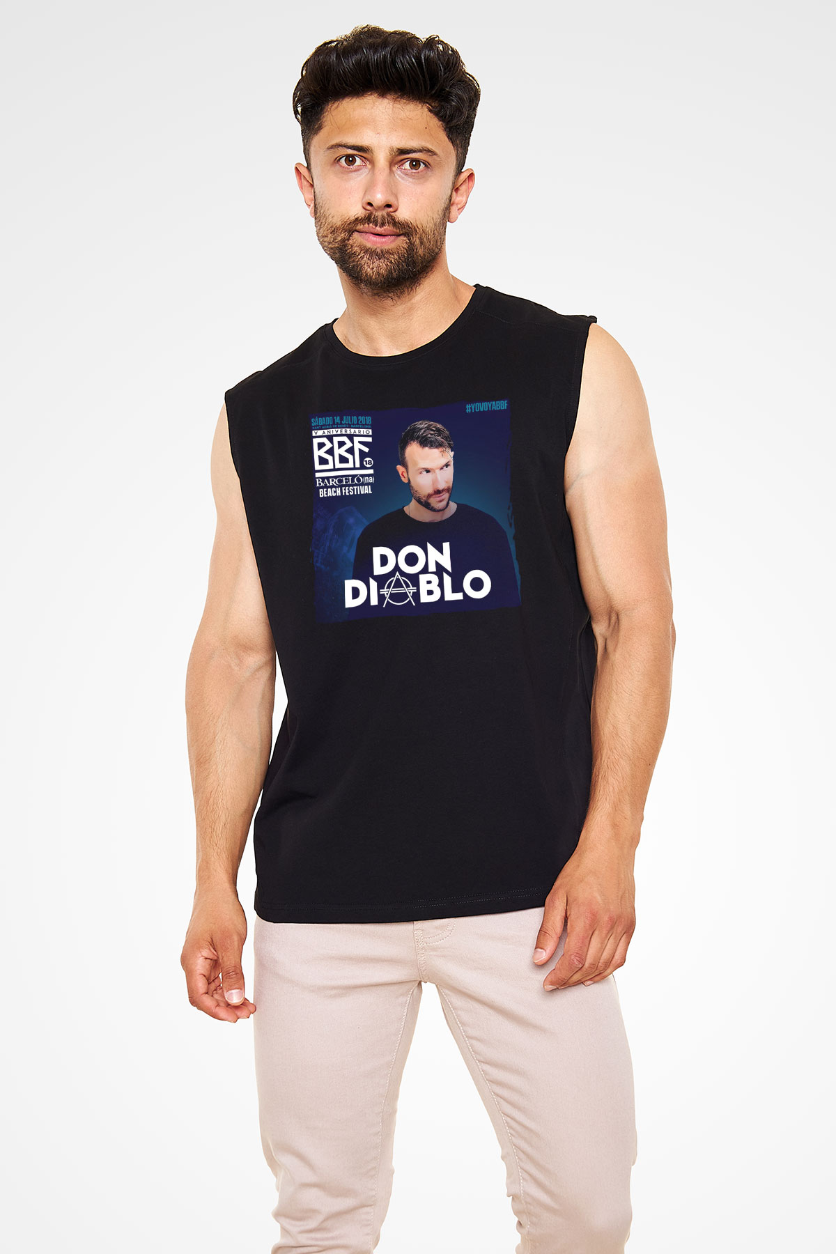 Don Diablo Siyah Unisex Kolsuz Tişört