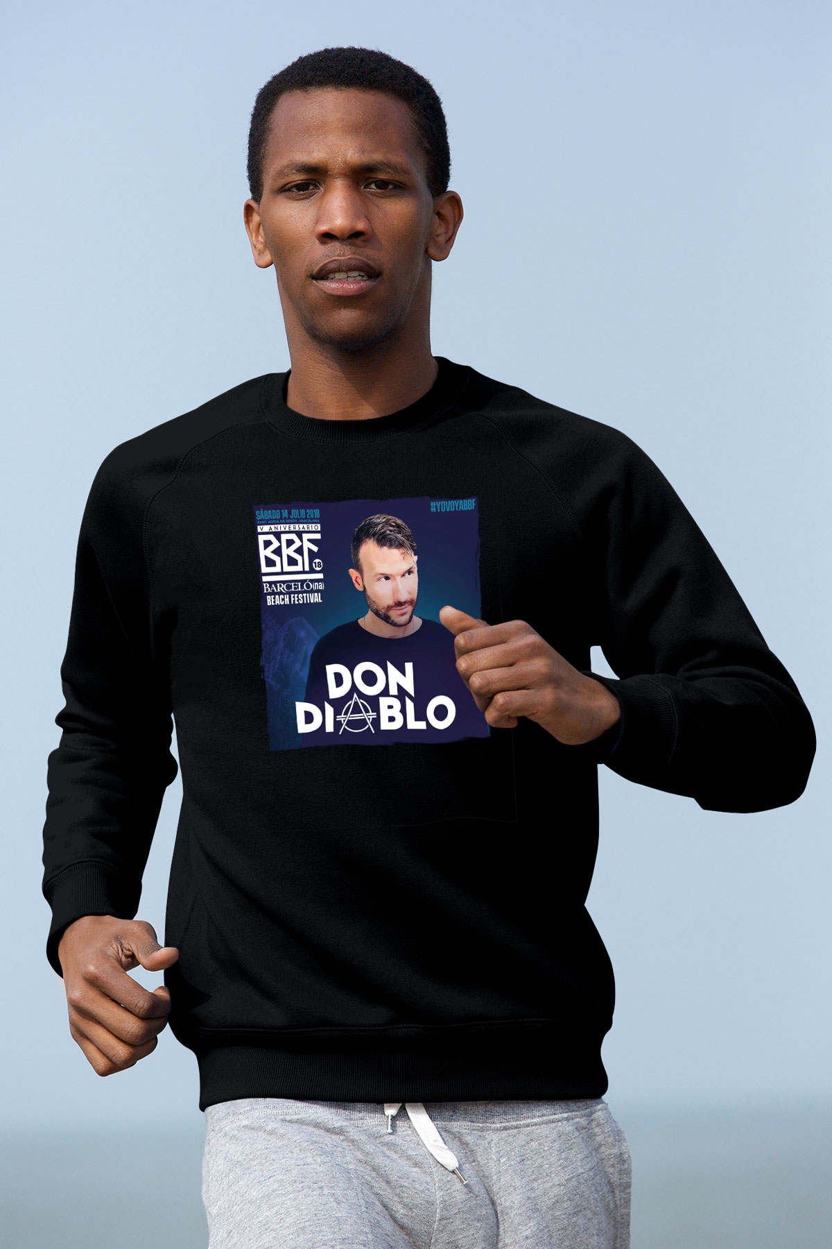 Don Diablo Siyah Unisex Sweatshirt