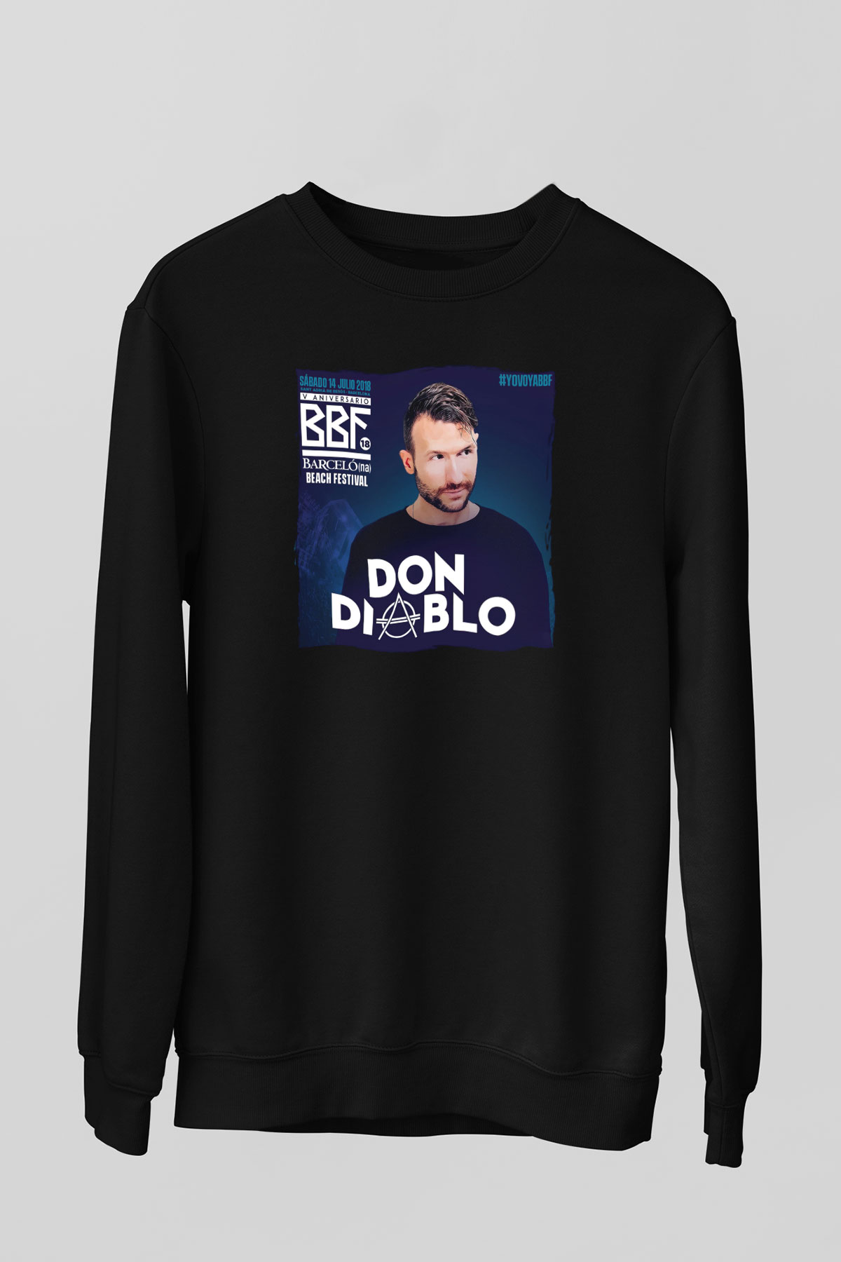 Don Diablo Siyah Unisex Sweatshirt