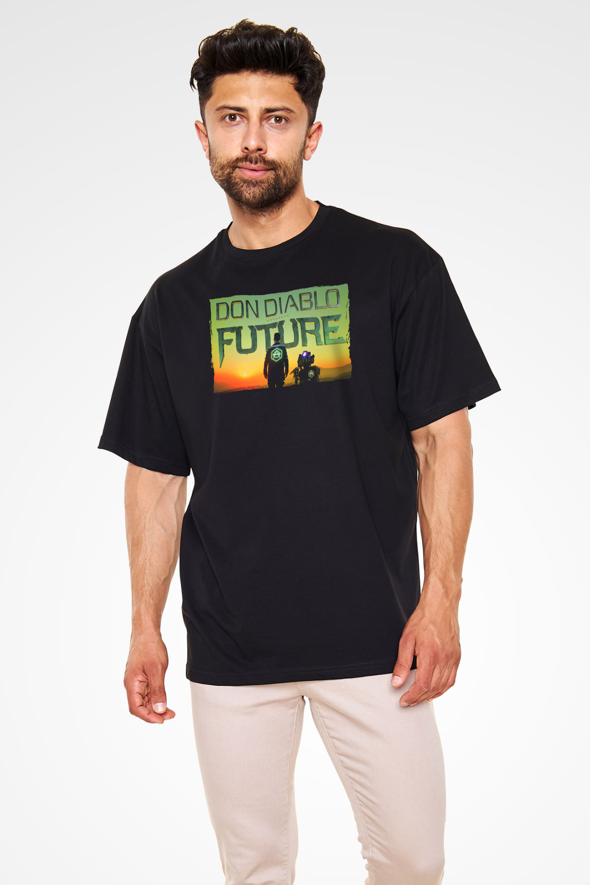Don Diablo Siyah Oversize Tişört Oversize T-shirt - TişörtFabrikası