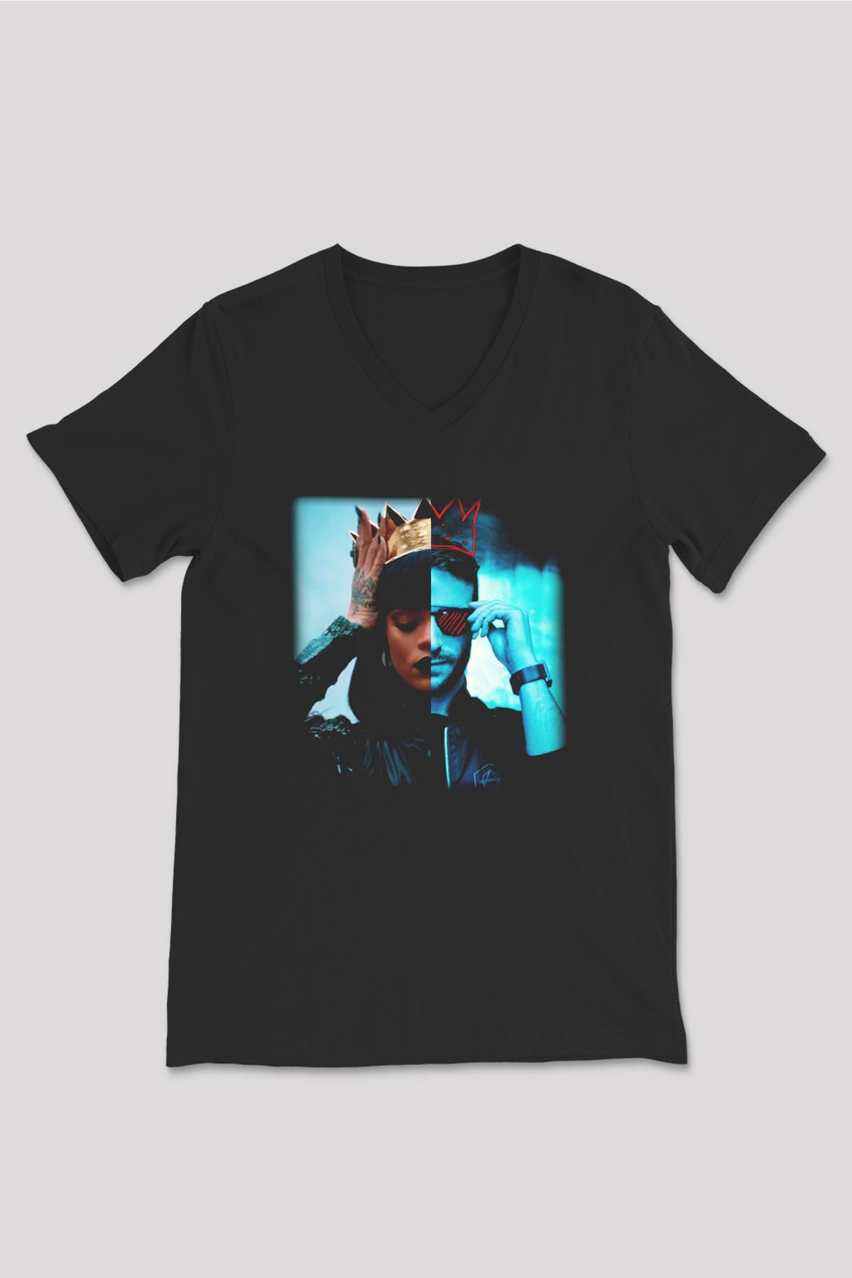 Don Diablo Siyah Unisex V Yaka Tişört T-Shirt