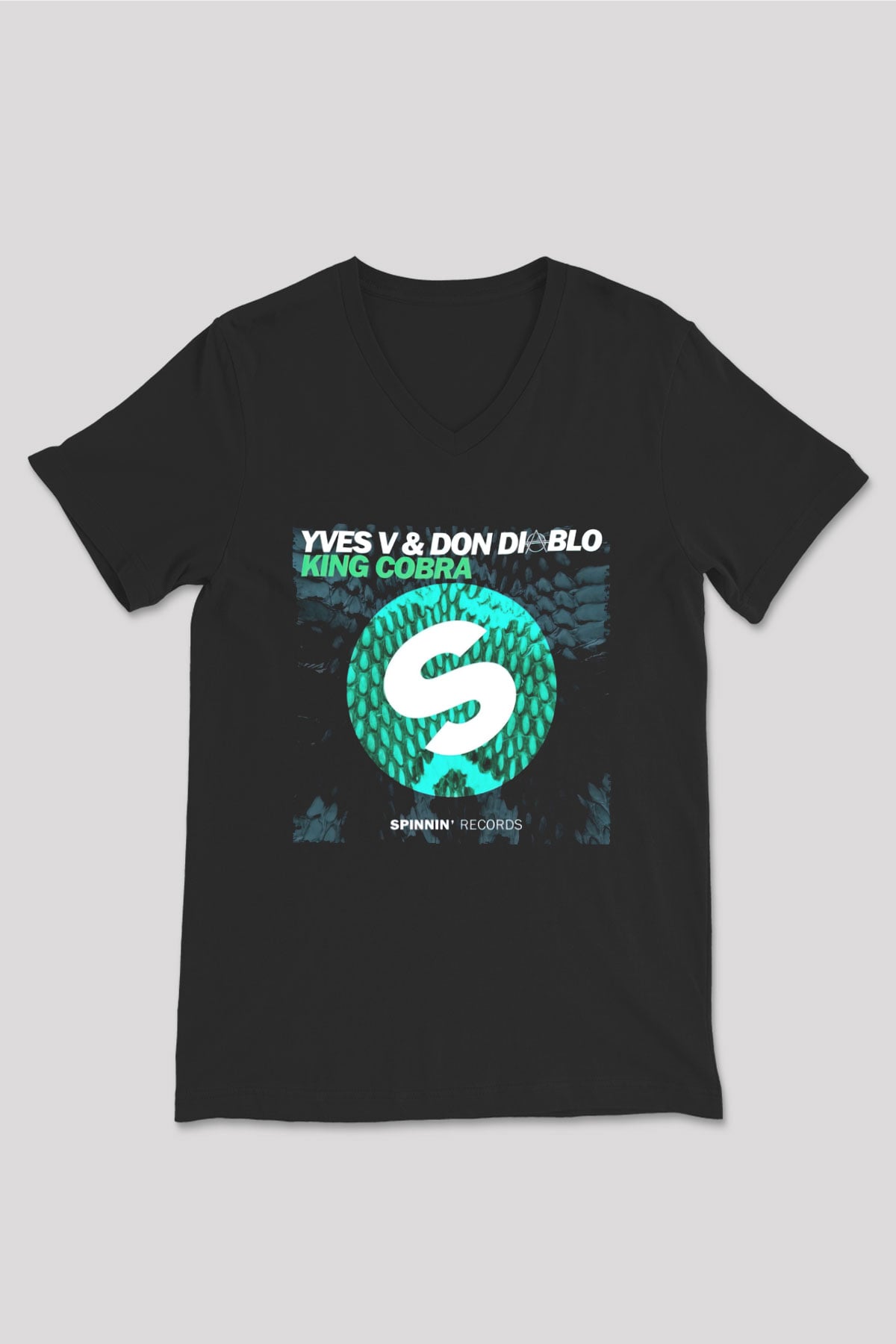 Don Diablo Siyah Unisex V Yaka Tişört T-Shirt