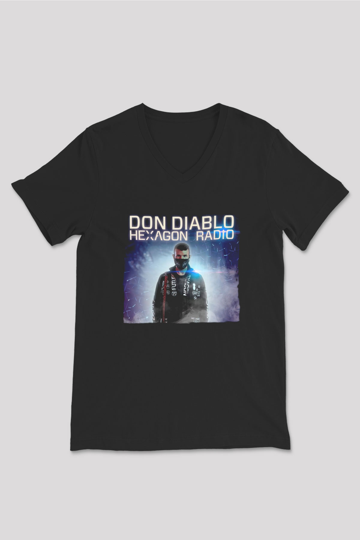 Don Diablo Siyah Unisex V Yaka Tişört