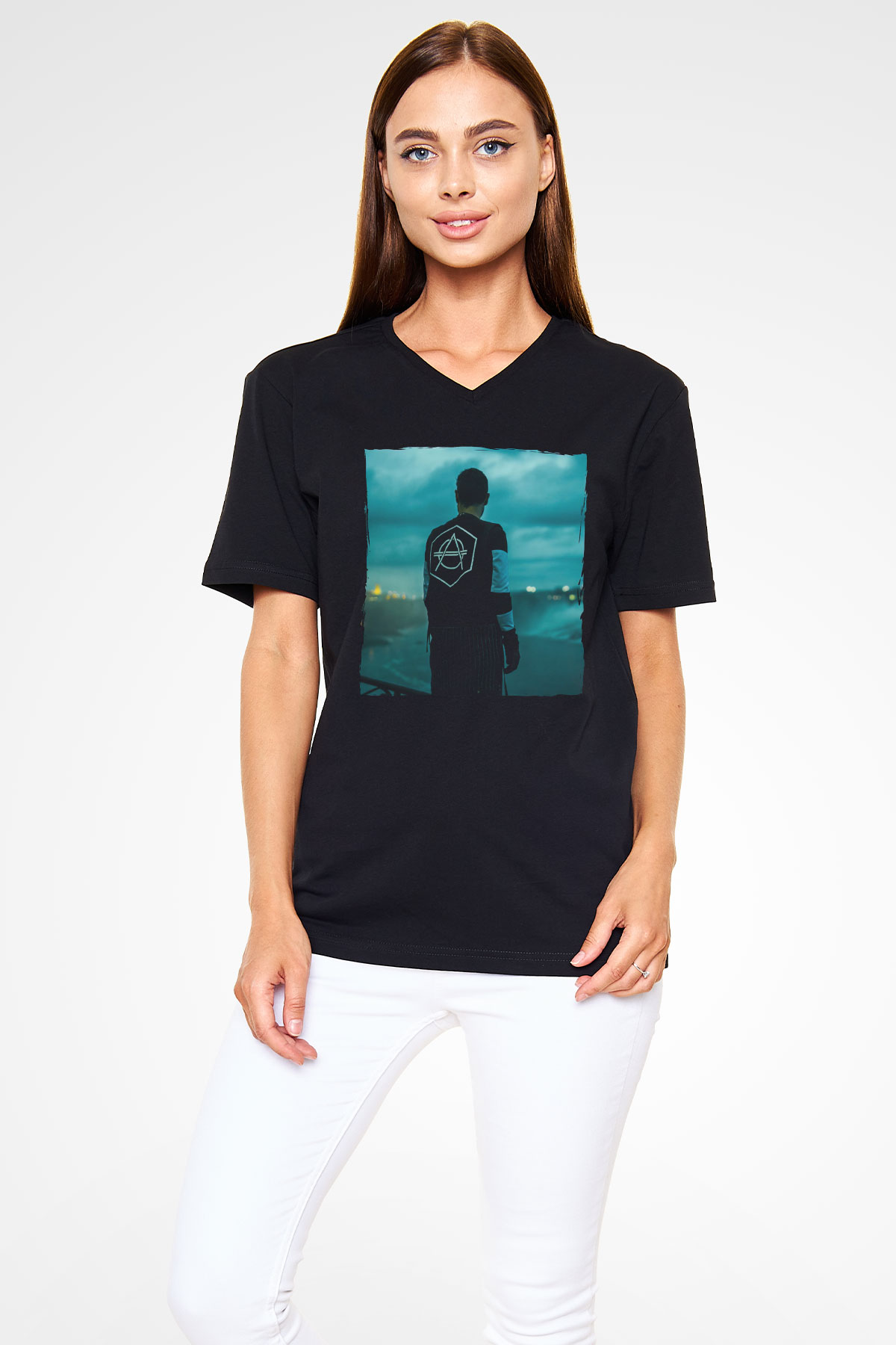 Don Diablo Siyah Unisex V Yaka Tişört