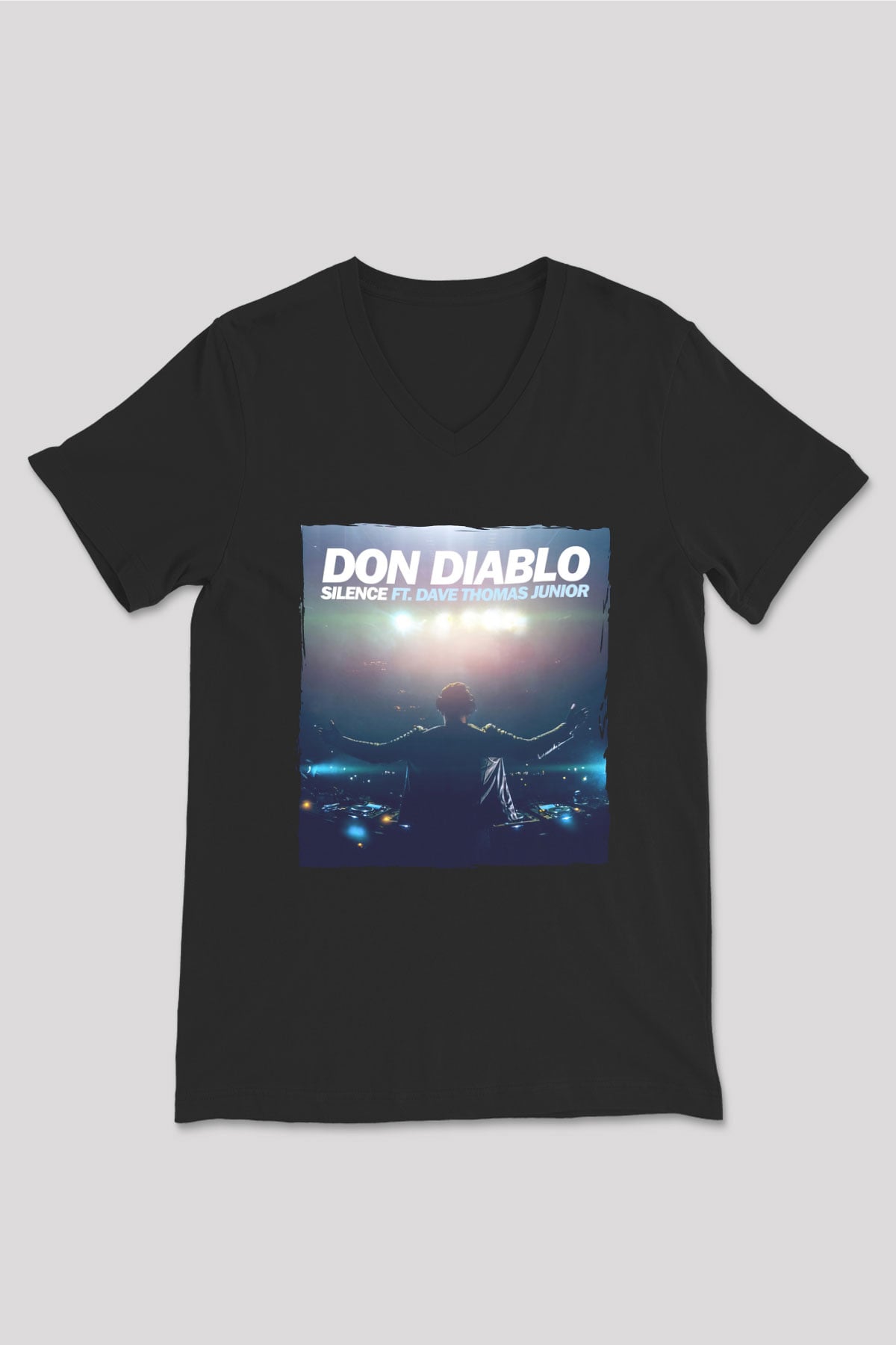 Don Diablo Siyah Unisex V Yaka Tişört