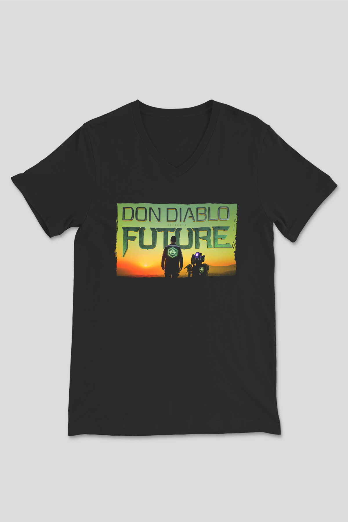 Don Diablo Siyah Unisex V Yaka Tişört