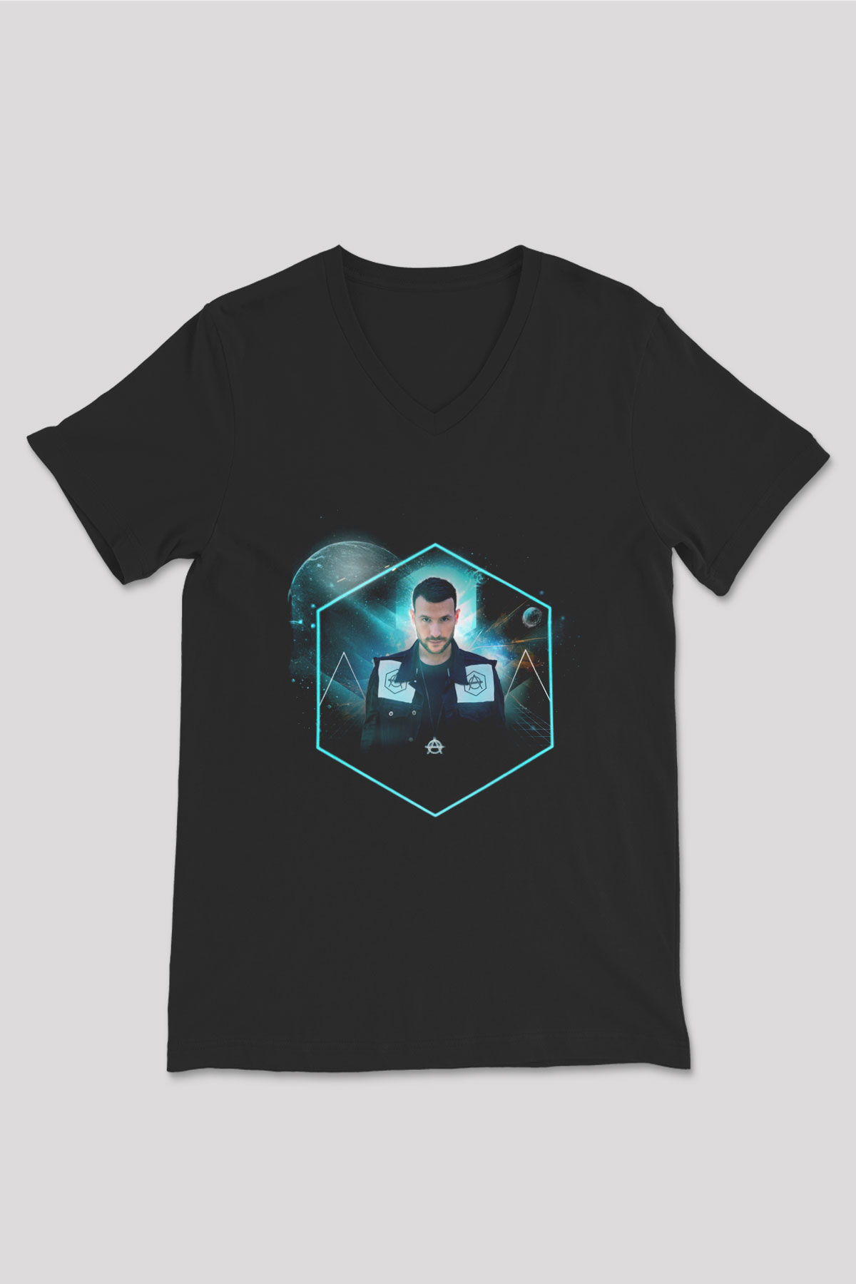 Don Diablo Siyah Unisex V Yaka Tişört