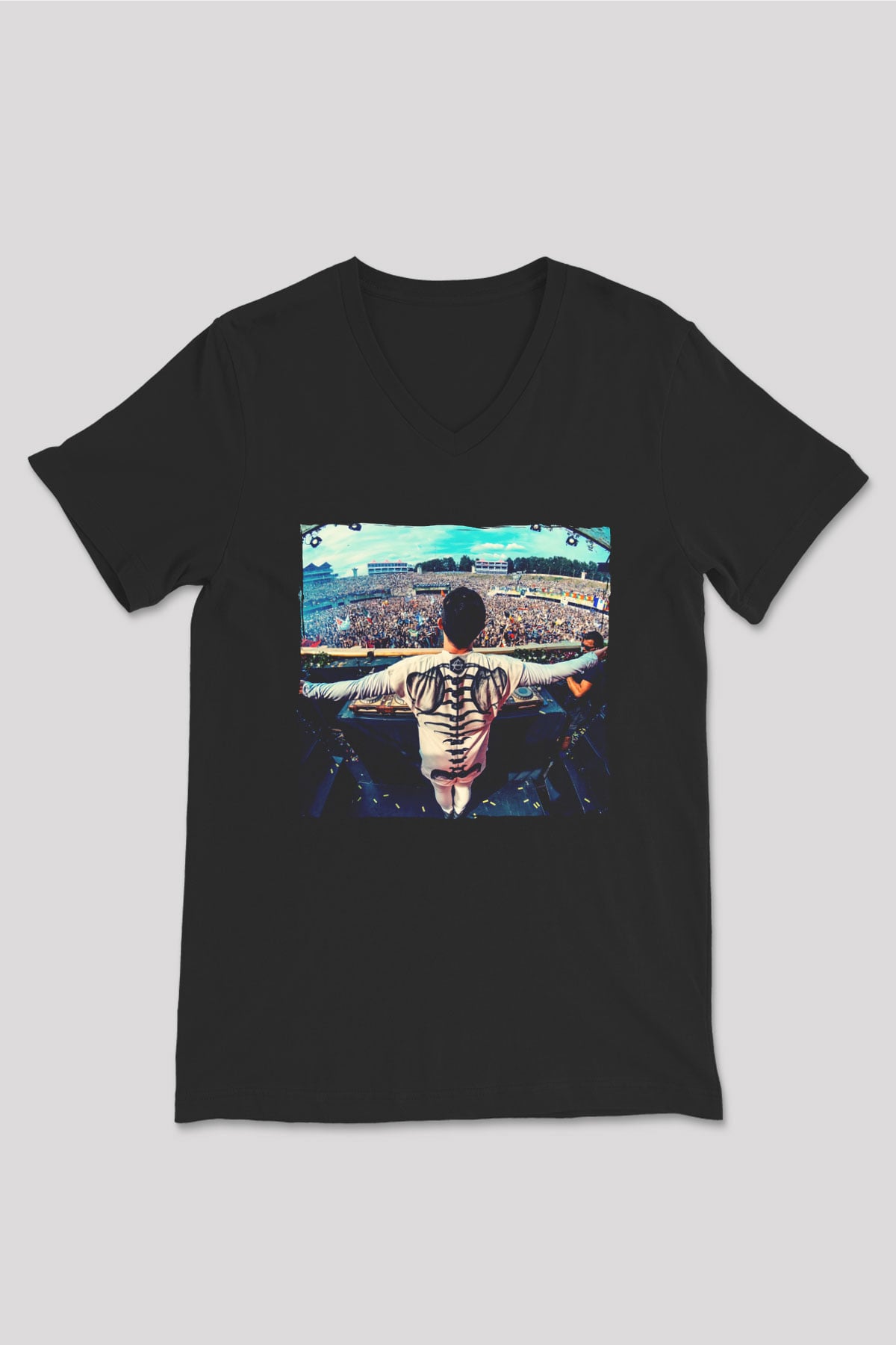 Don Diablo Siyah Unisex V Yaka Tişört