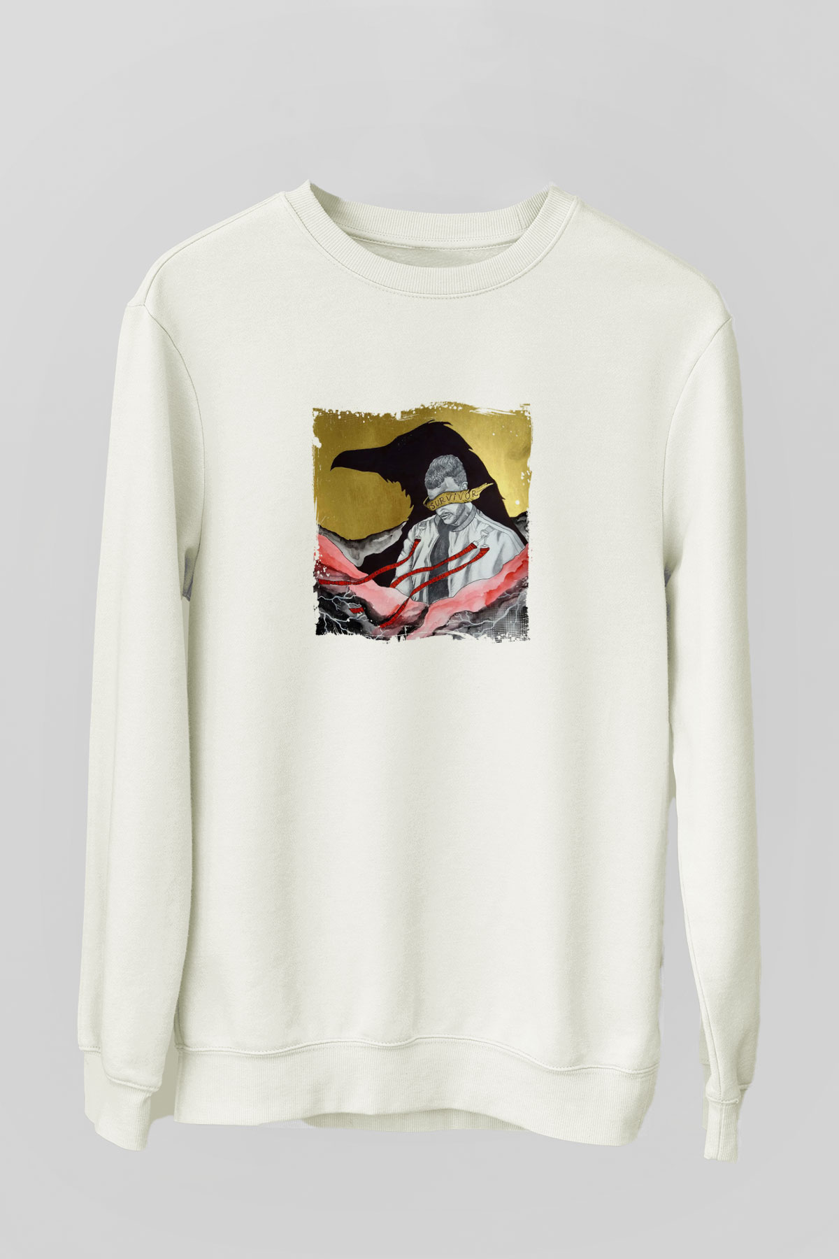 Don DiabloBaskılı Beyaz Sweatshirt