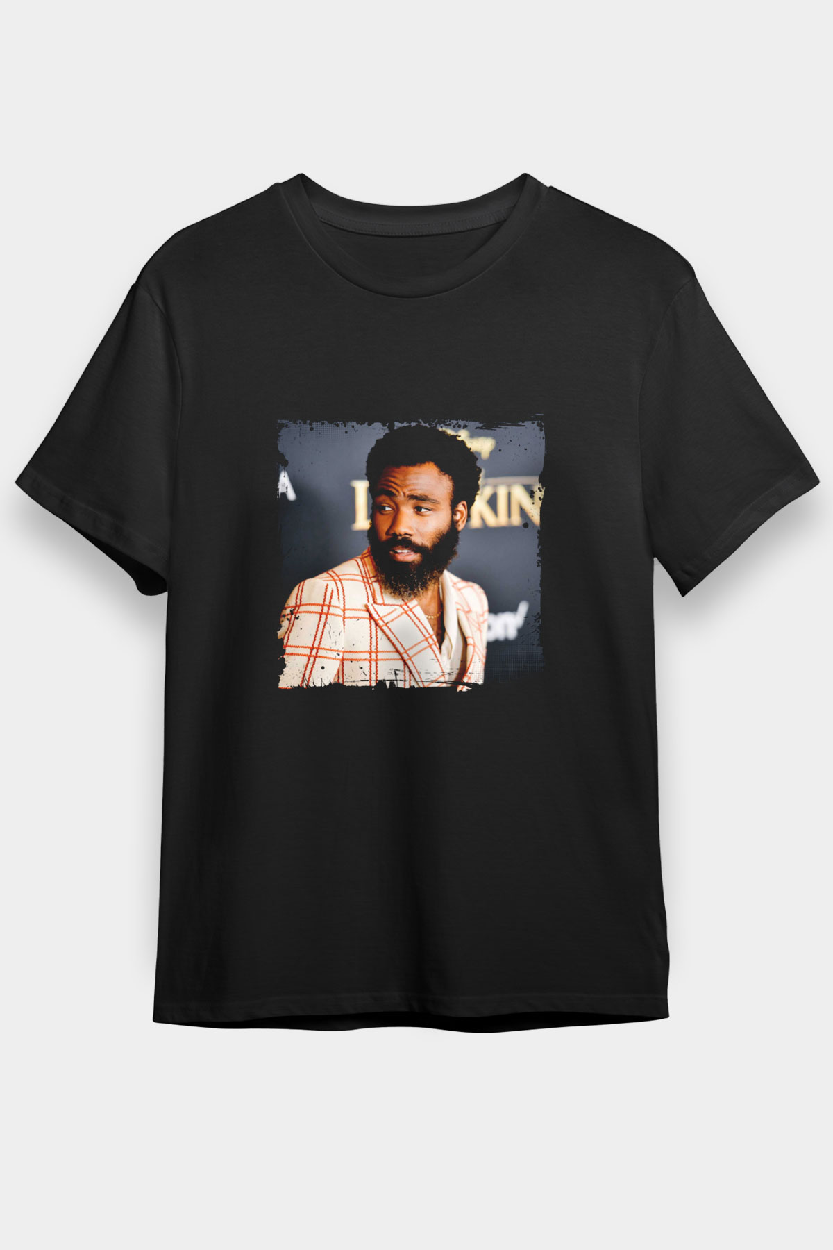 Donald Glover Baskılı Unisex Siyah Tişört