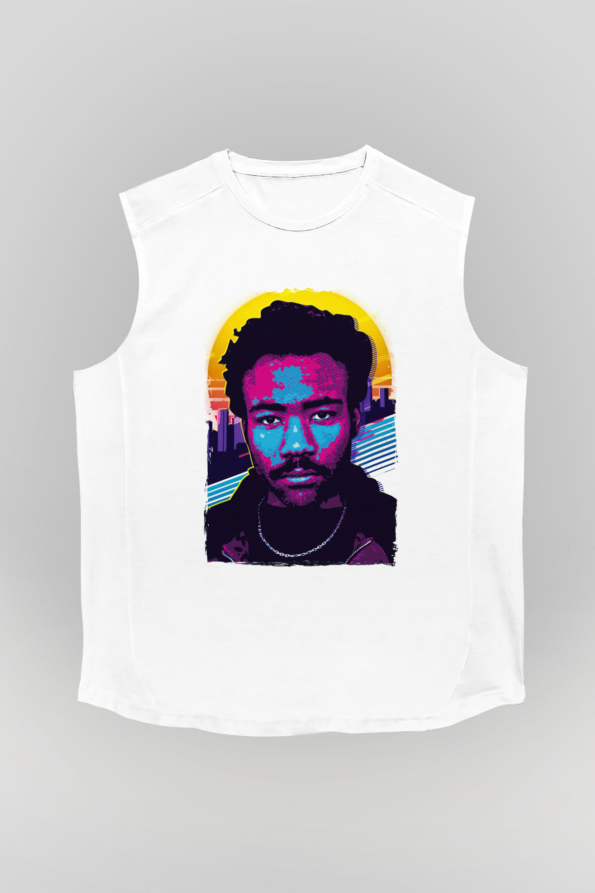 Donald Glover Beyaz Unisex Kolsuz Tişört