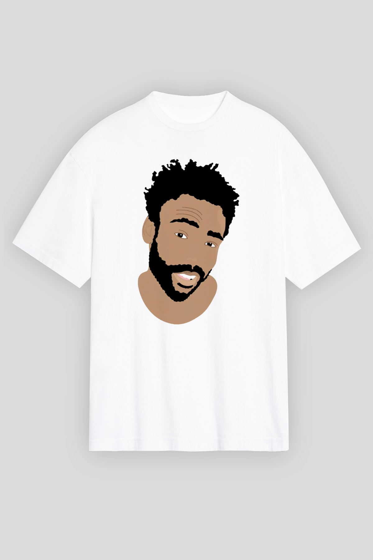 Donald Glover Beyaz Unisex Oversize Tişört T-Shirt
