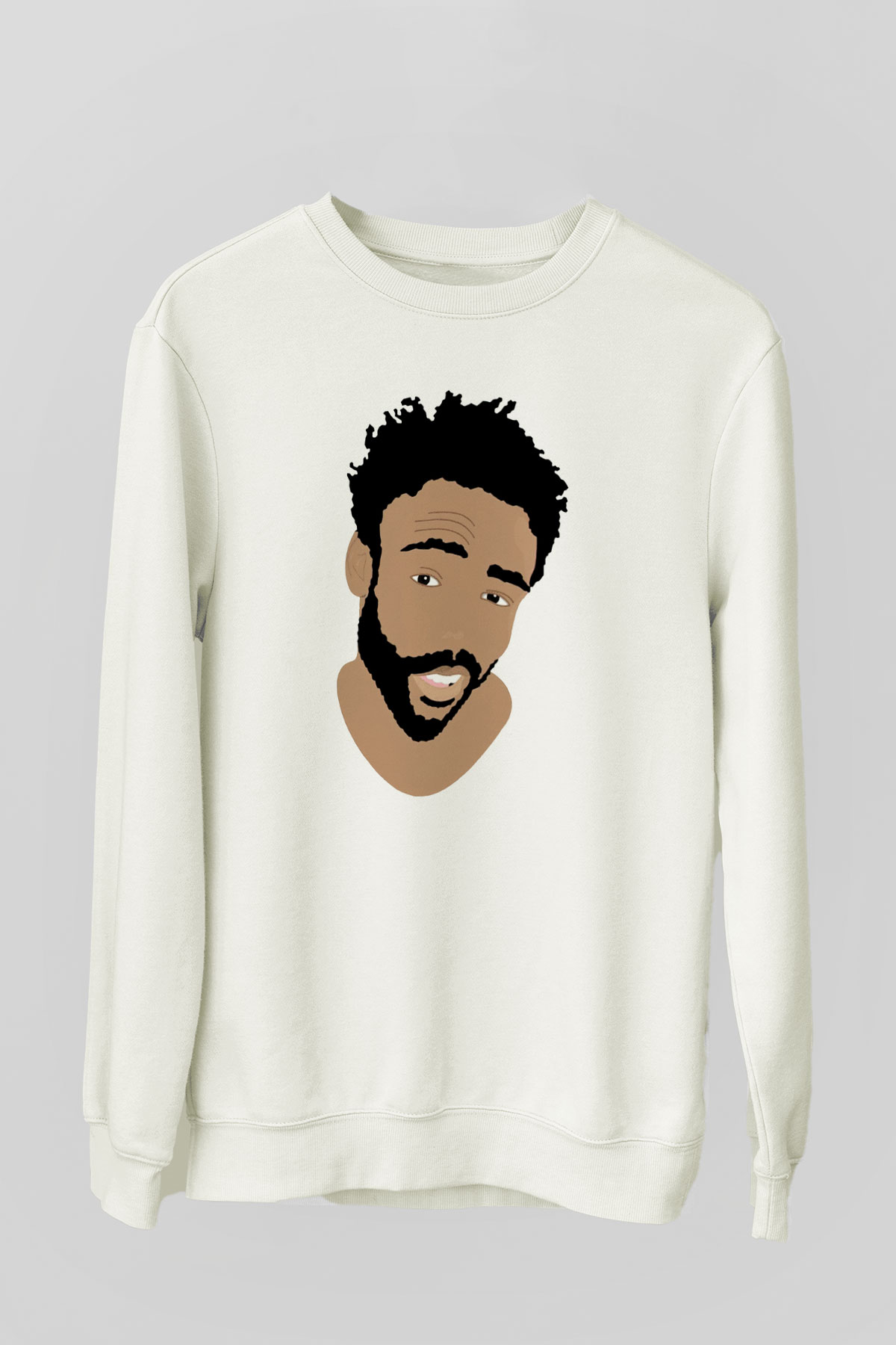 Donald Glover Beyaz Unisex Sweatshirt