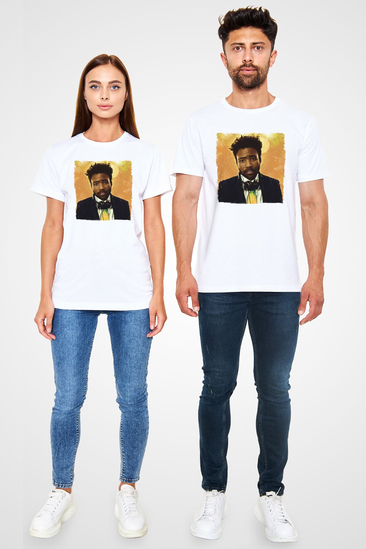 Donald Glover Beyaz Unisex Tişört T-Shirt - TişörtFabrikası