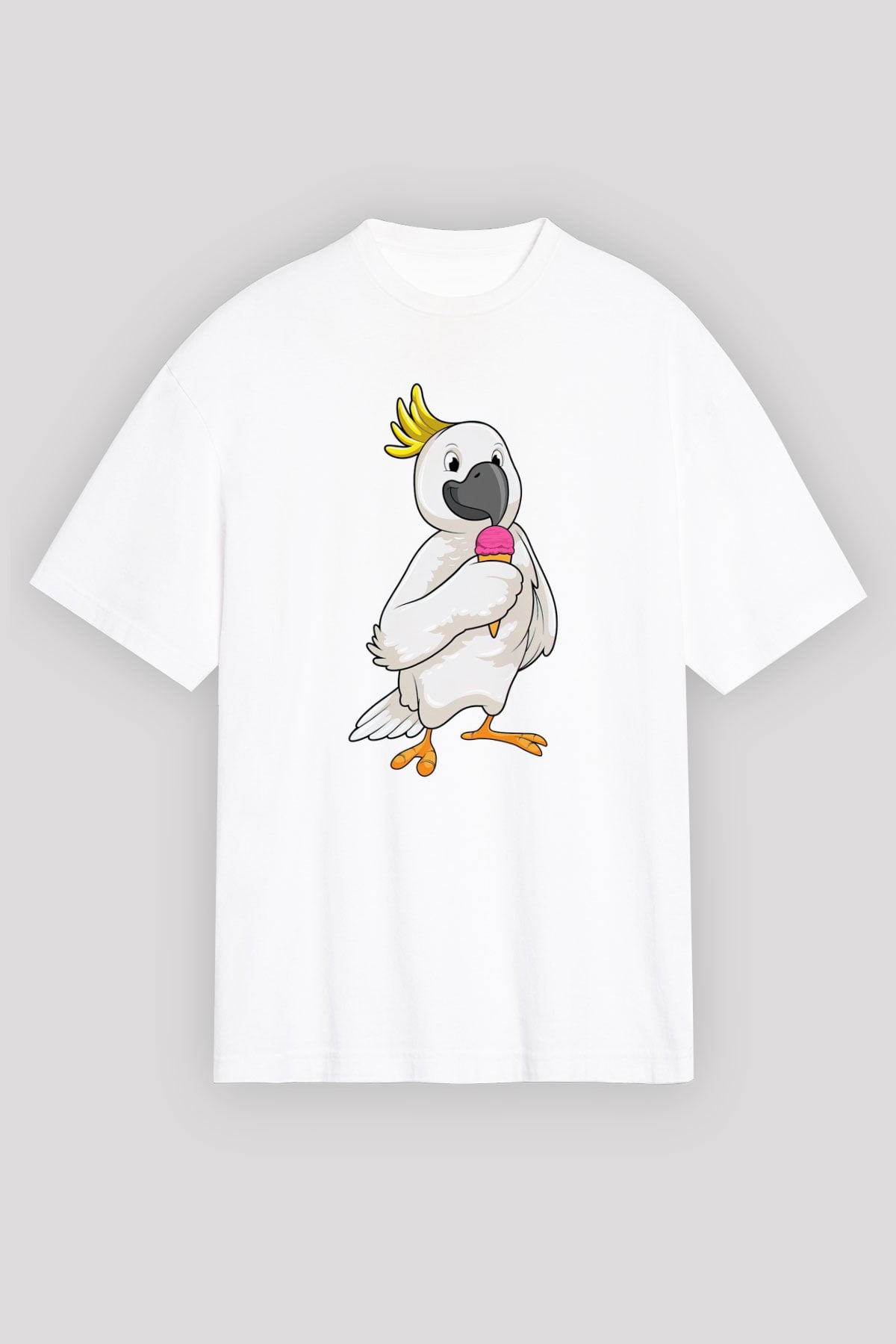 Dondurmacı Beyaz Oversize Tişört Oversize T-shirt - TişörtFabrikası