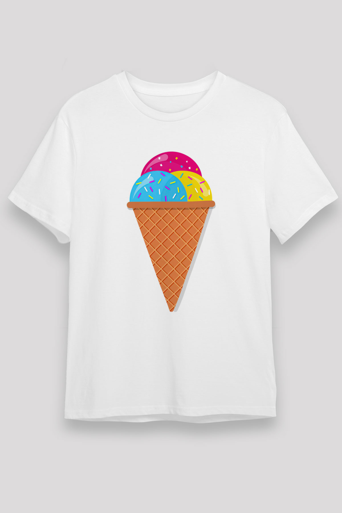 Dondurmacı Beyaz Unisex Tişört T-Shirt - TişörtFabrikası