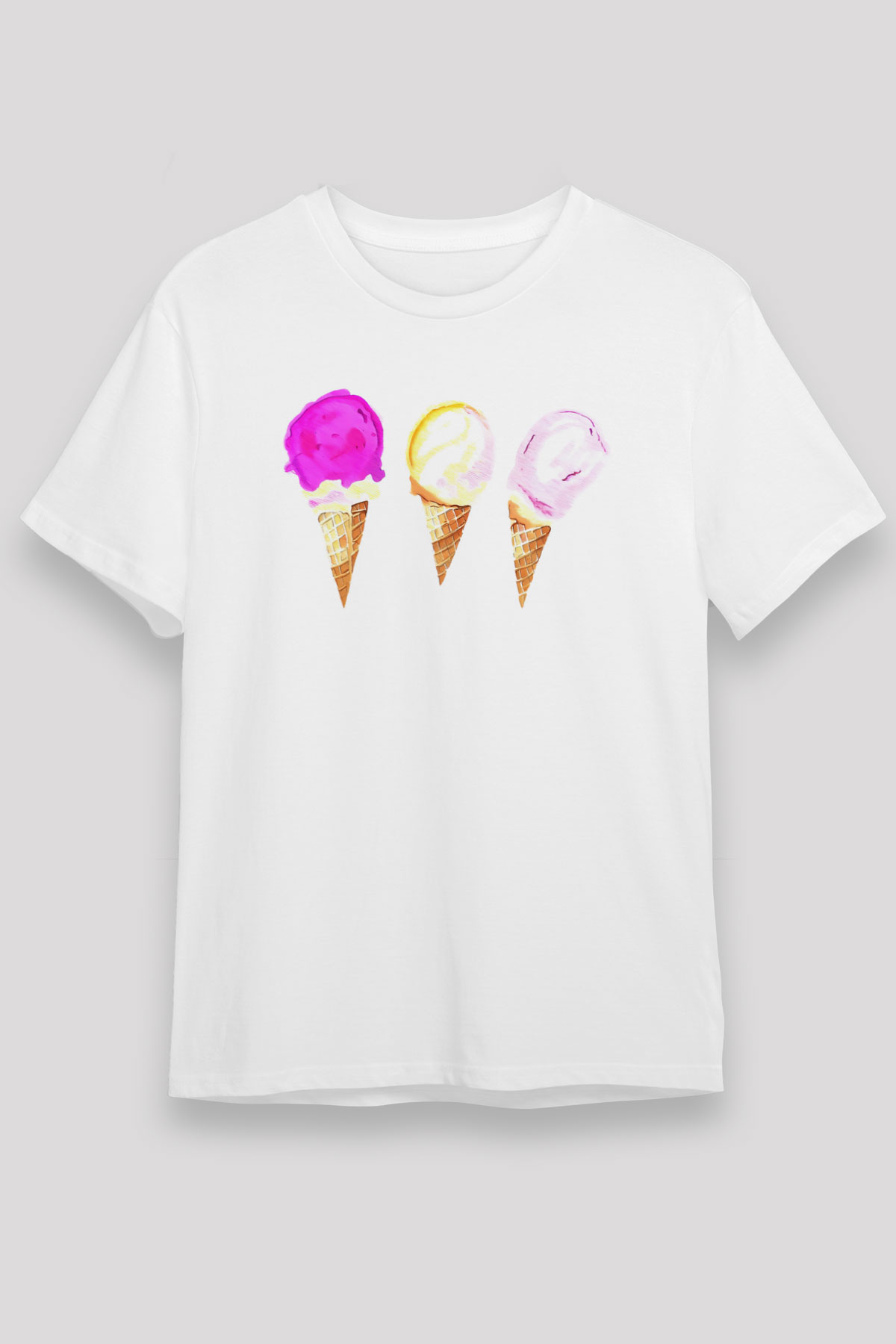 Dondurmacı Beyaz Unisex Tişört T-Shirt - TişörtFabrikası