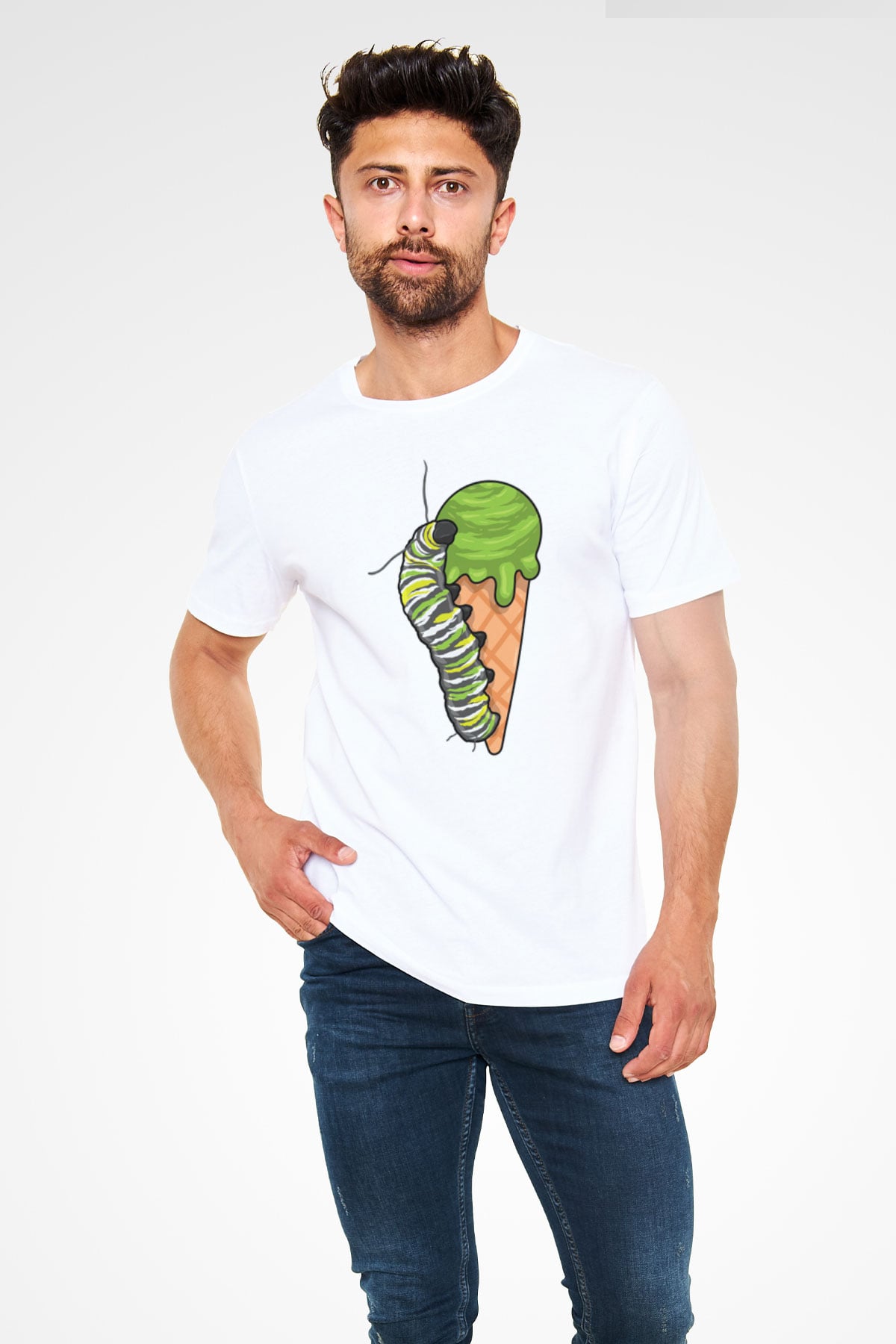 Dondurmacı Beyaz Unisex Tişört T-Shirt - TişörtFabrikası