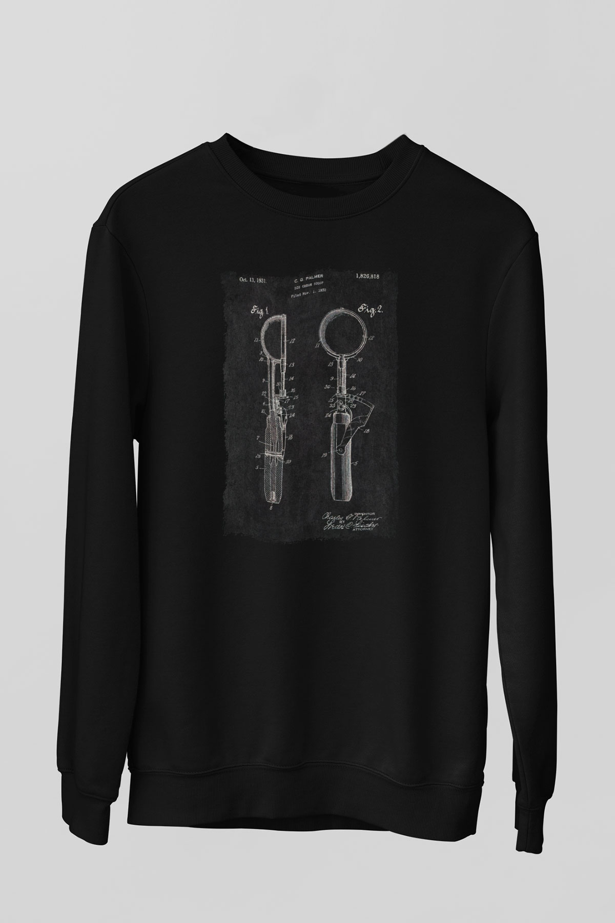 Dondurmacı Siyah Unisex Sweatshirt