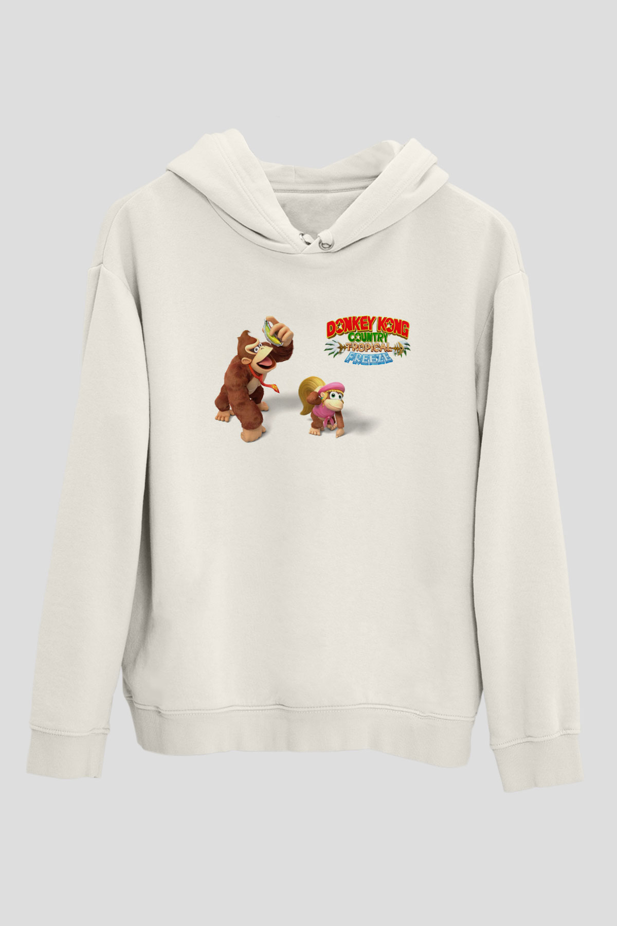 Donkey Kong Beyaz Unisex Hoodie