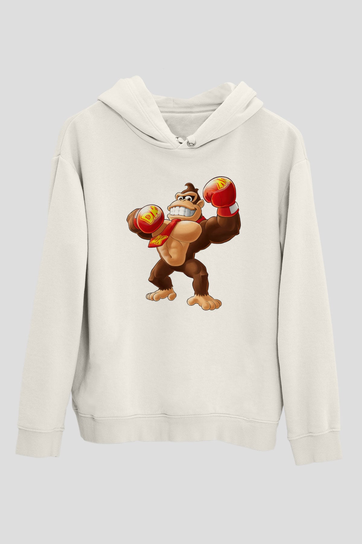 Donkey Kong Beyaz Unisex Hoodie