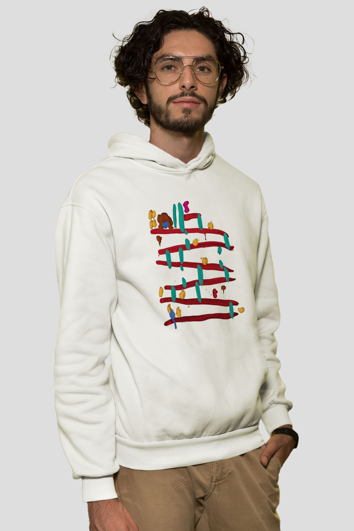 Donkey Kong Beyaz Unisex Kapşonlu Sweatshirt