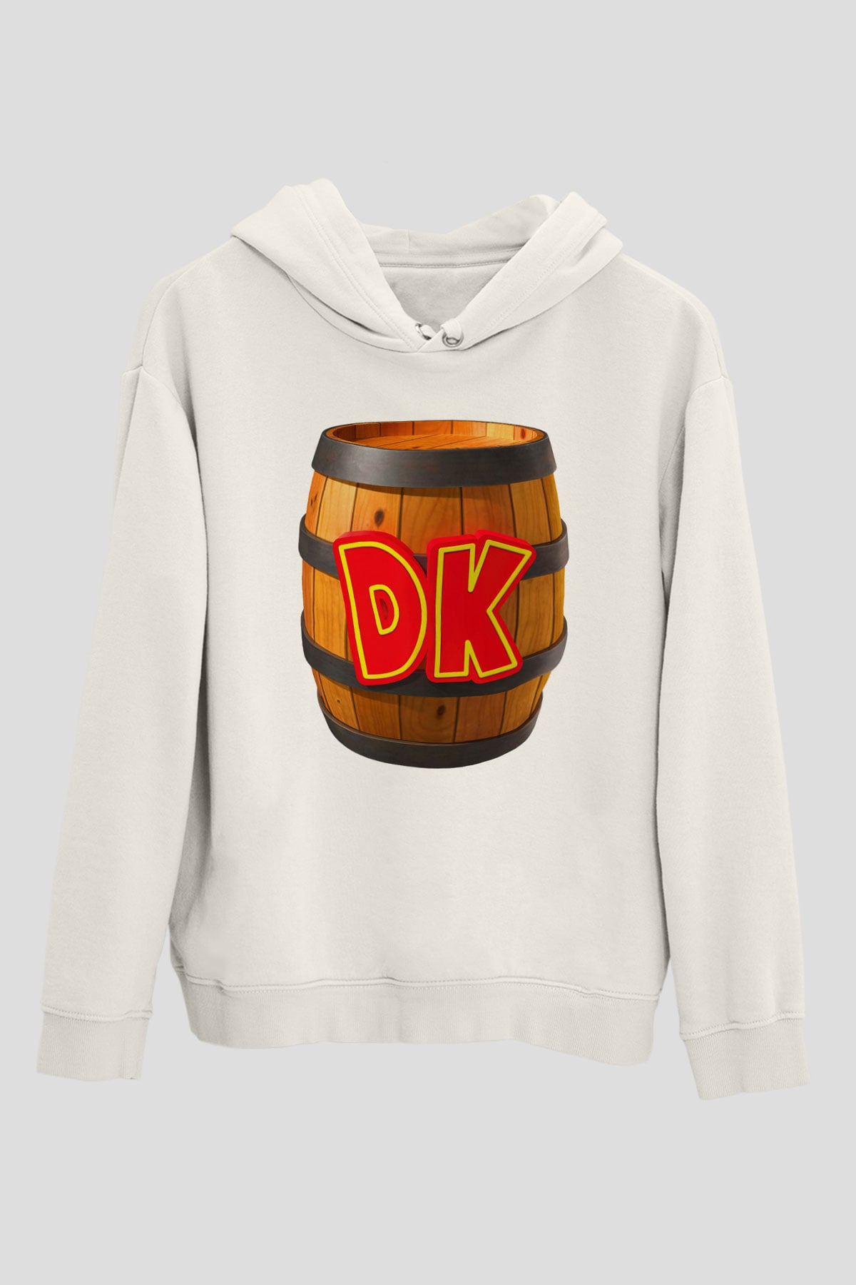 Donkey Kong Beyaz Unisex Kapşonlu Sweatshirt